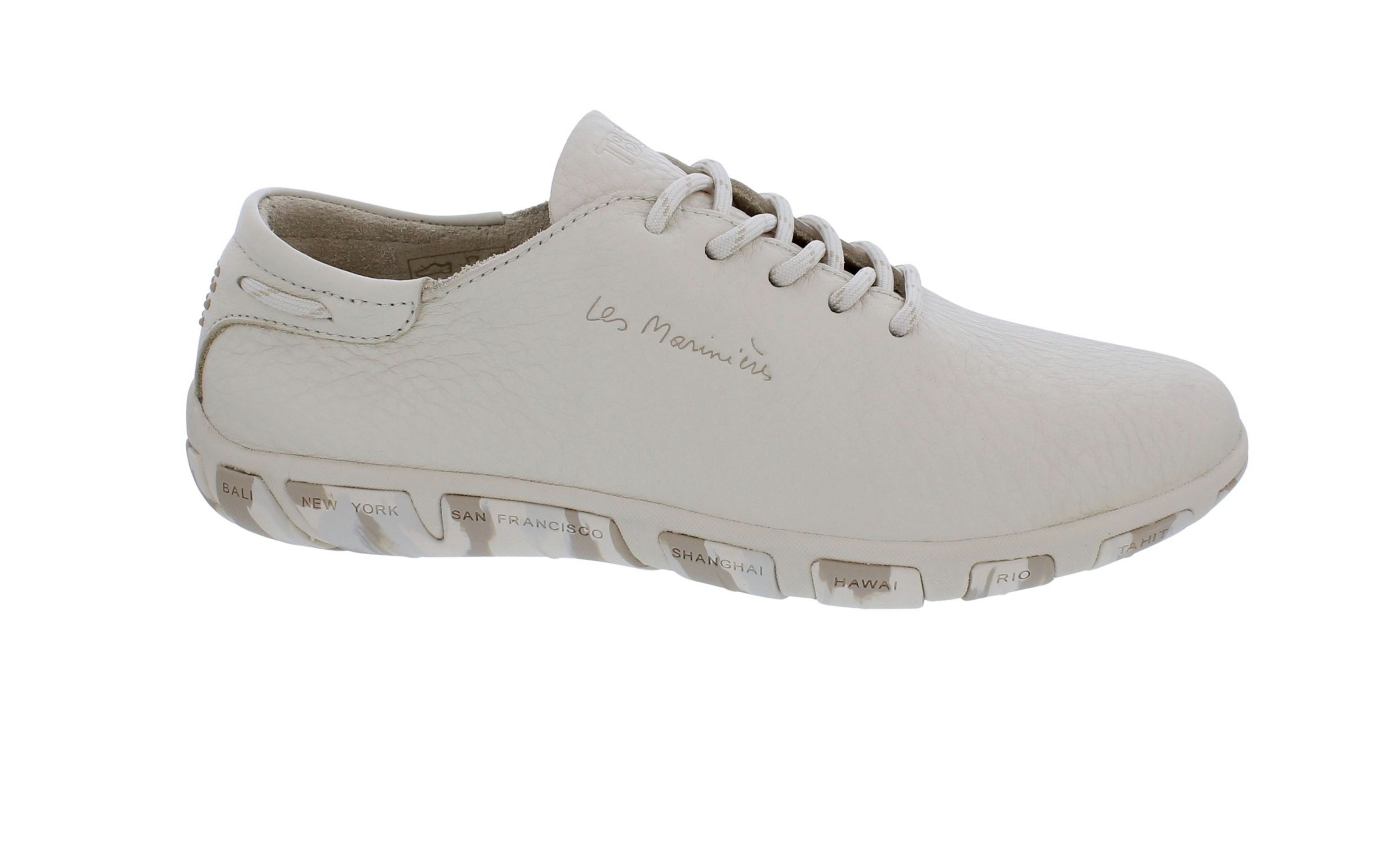 tbs TBS Bootsschuh Jazaru J7523, Glattleder, Ecru-Beige mit mehrfarbiger S Bootsschuh