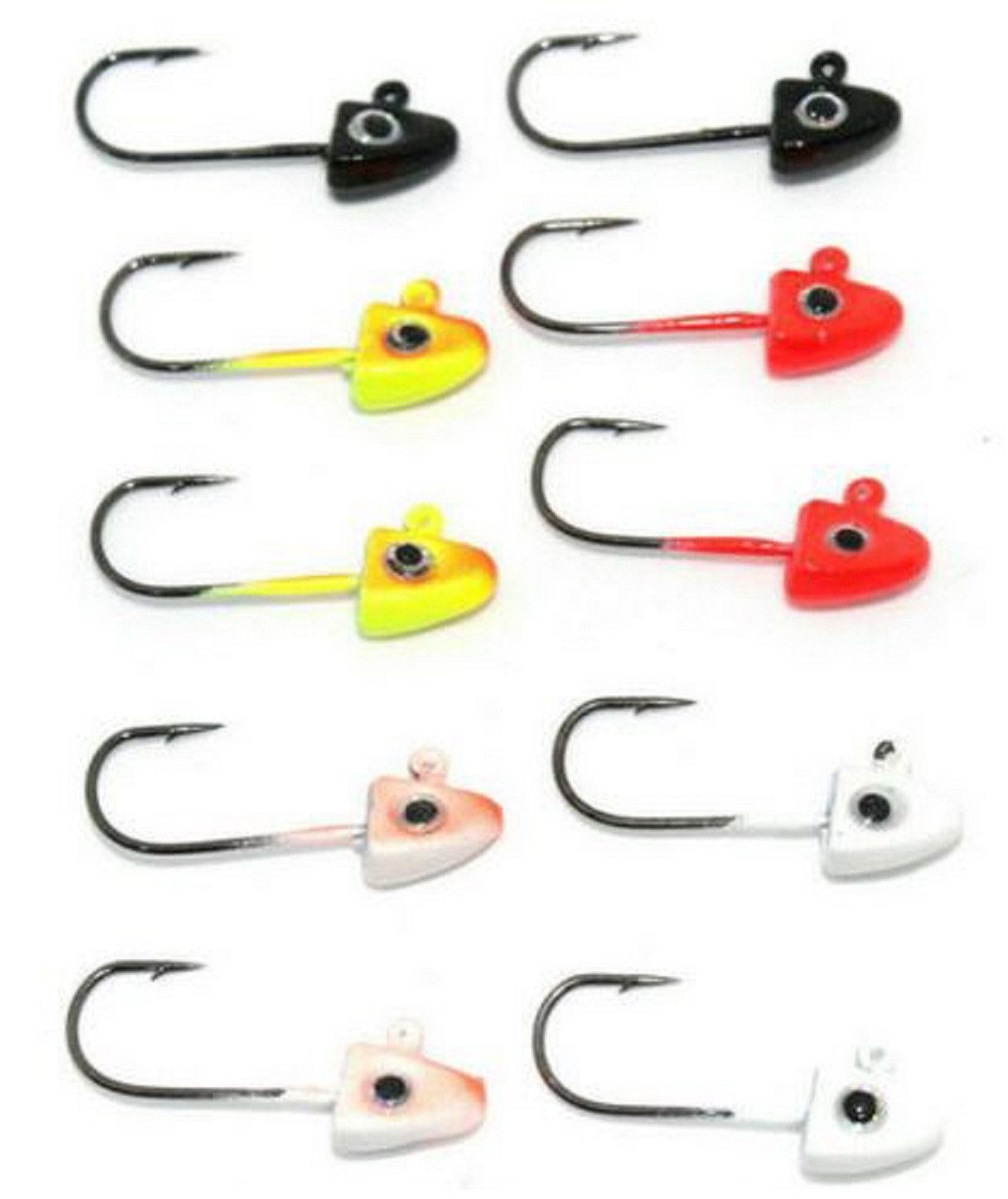 Jighaken Mini Jigheads 2g, 10 Stück verschiedene Farben