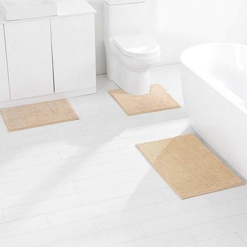 Zeltteppiche Rutschfestes Badezimmermatten-Set, maschinenwaschbar, KIKI
