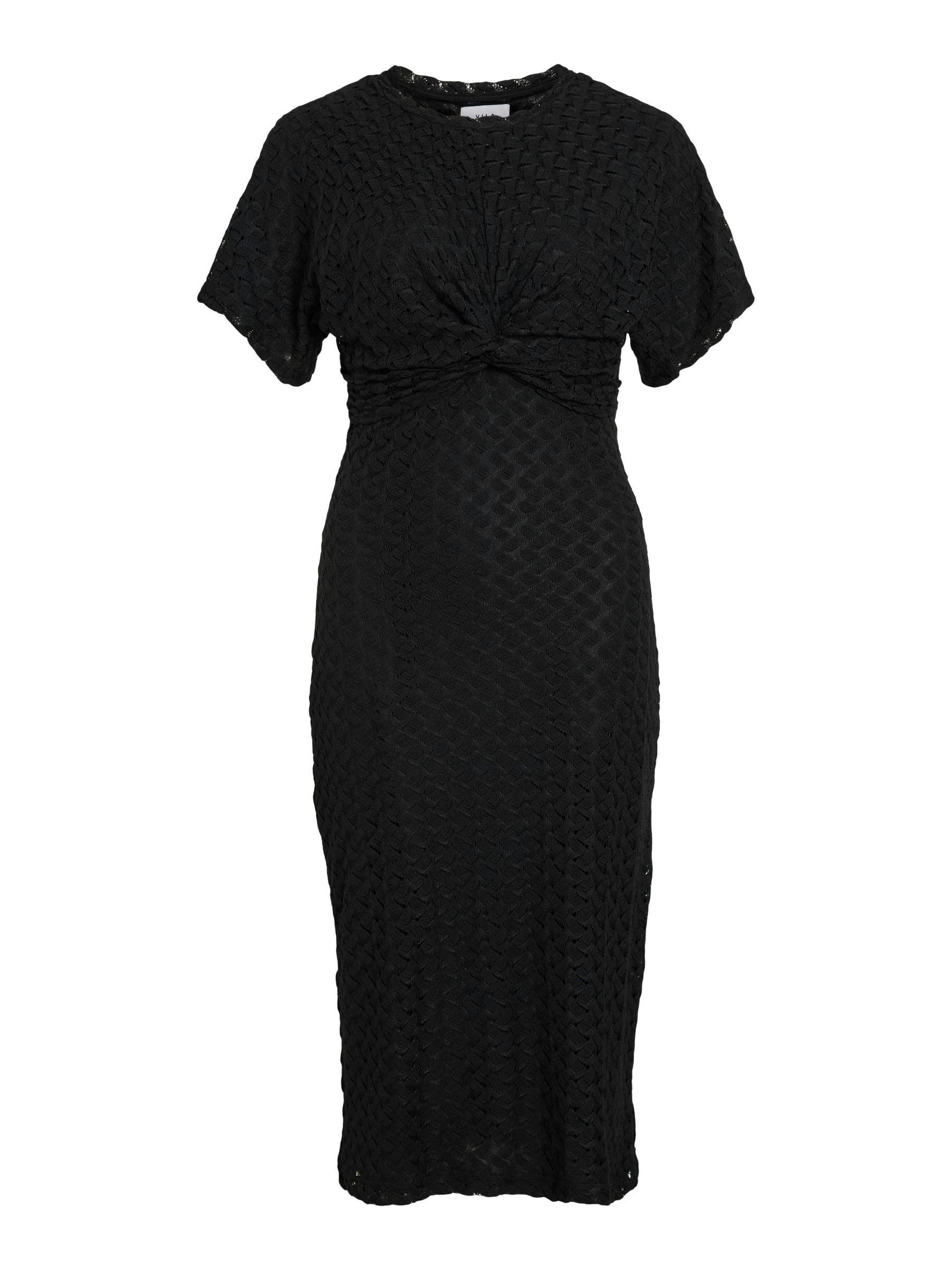 Vila Shirtkleid Geknoteter Taillenbereich, strukturiertes Muster, günstig online kaufen