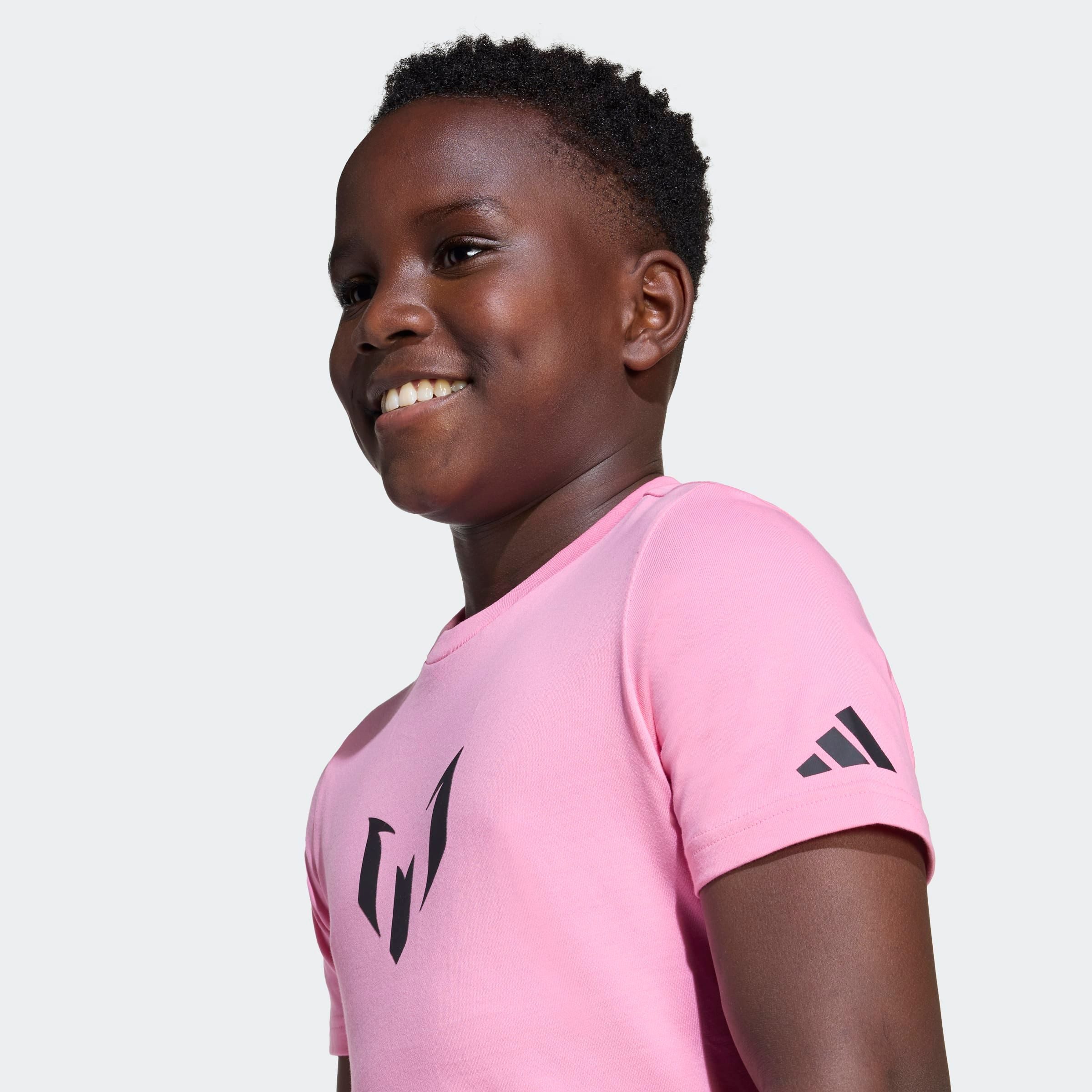 adidas Performance Trainingsshirt MIT GRAFIK FÜR KINDER MIT MESSI-NAMESZUG UND SPIELERUMMER sportlicher Stil, mit Name und Nummer auf dem Rücken, aus Baumwolle – Bild 5 von 5