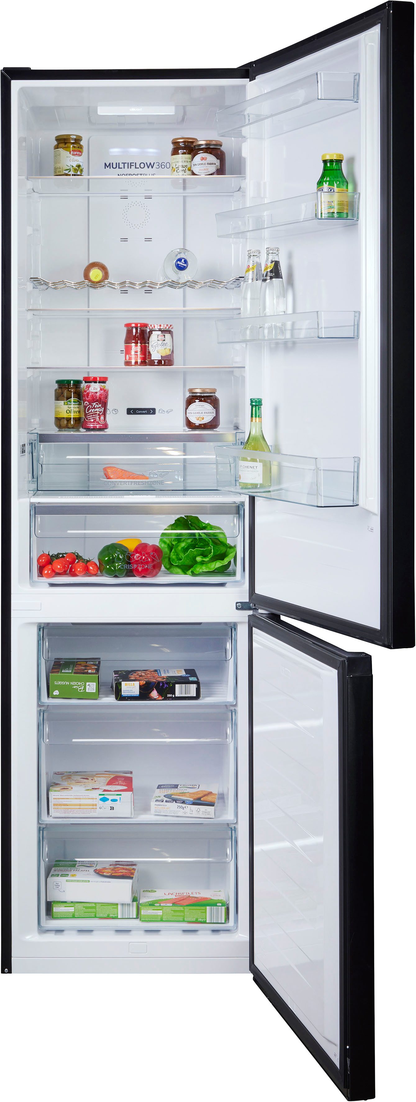 GORENJE Kühl-/Gefrierkombination NRK620B61BX4OT, 200 cm hoch, 60 cm breit, kein Abtauen Dank NoFrostPlus, CrispZone mit Feuchteregulierung