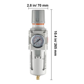 VEVOR Atemluftkompressor Luftkompressor-Filterregler 1/2Zoll NPT5μm Lufttrockner für Kompressor