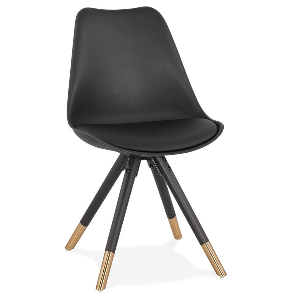 KADIMA DESIGN Esszimmerstuhl POSEIDON Stuhl Plastic Polym Schwarz (black) 48 x