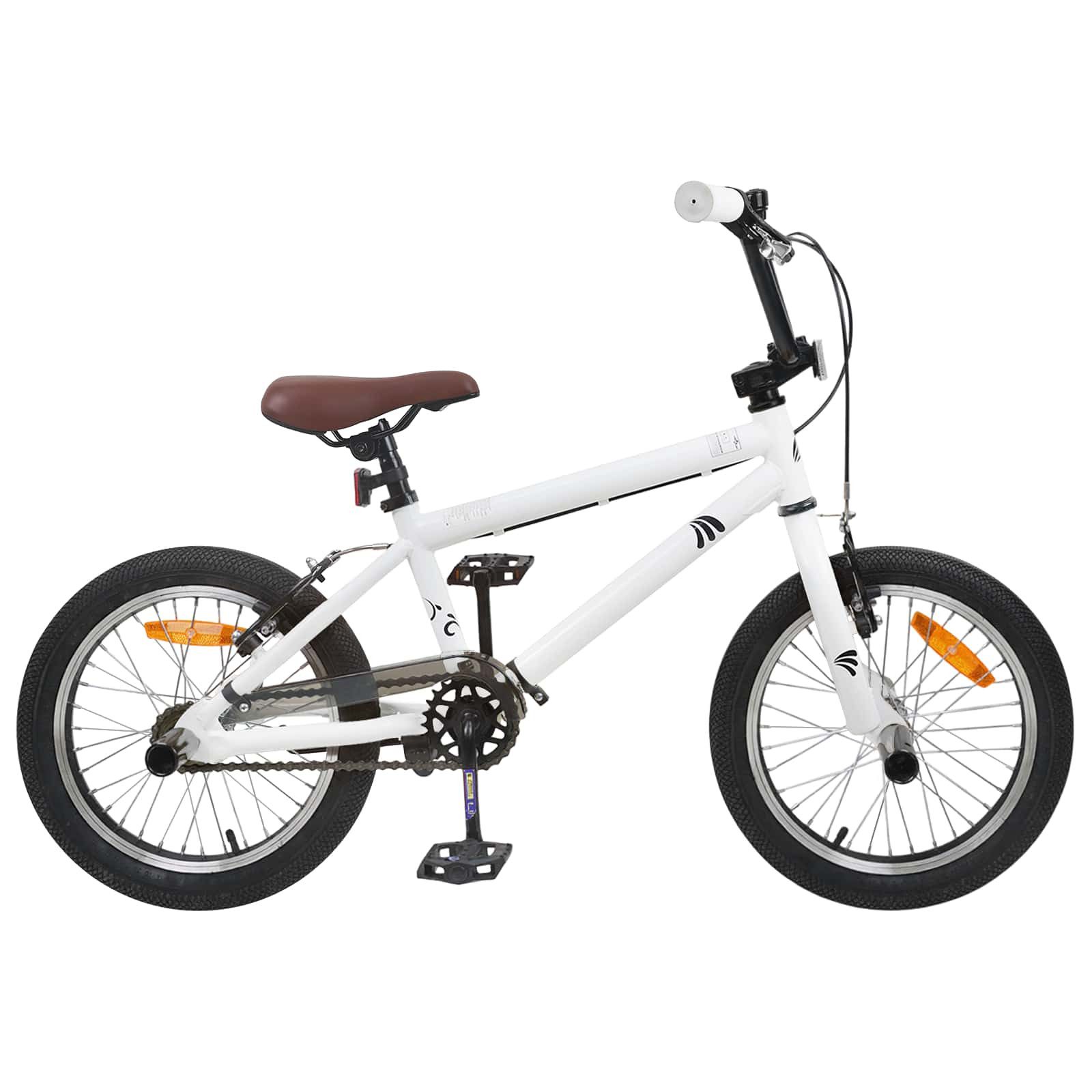 vidaXL Kinderfahrrad 123 x 51 x 78 x cm BMX Rad 18 Zoll für 7-10 Jahre alt Weiß