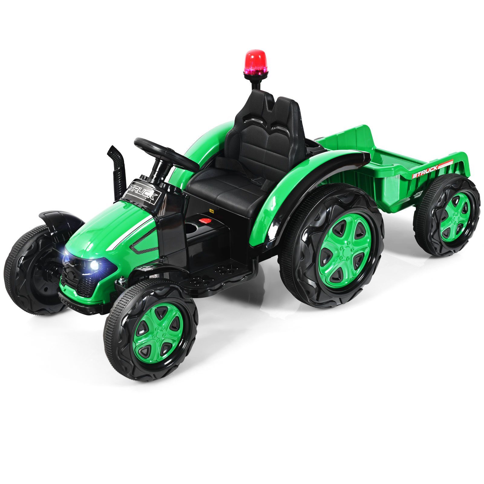 Kinderfahrzeug Traktor mit Anhänger Elektro Kinderauto Aufsitztraktor 