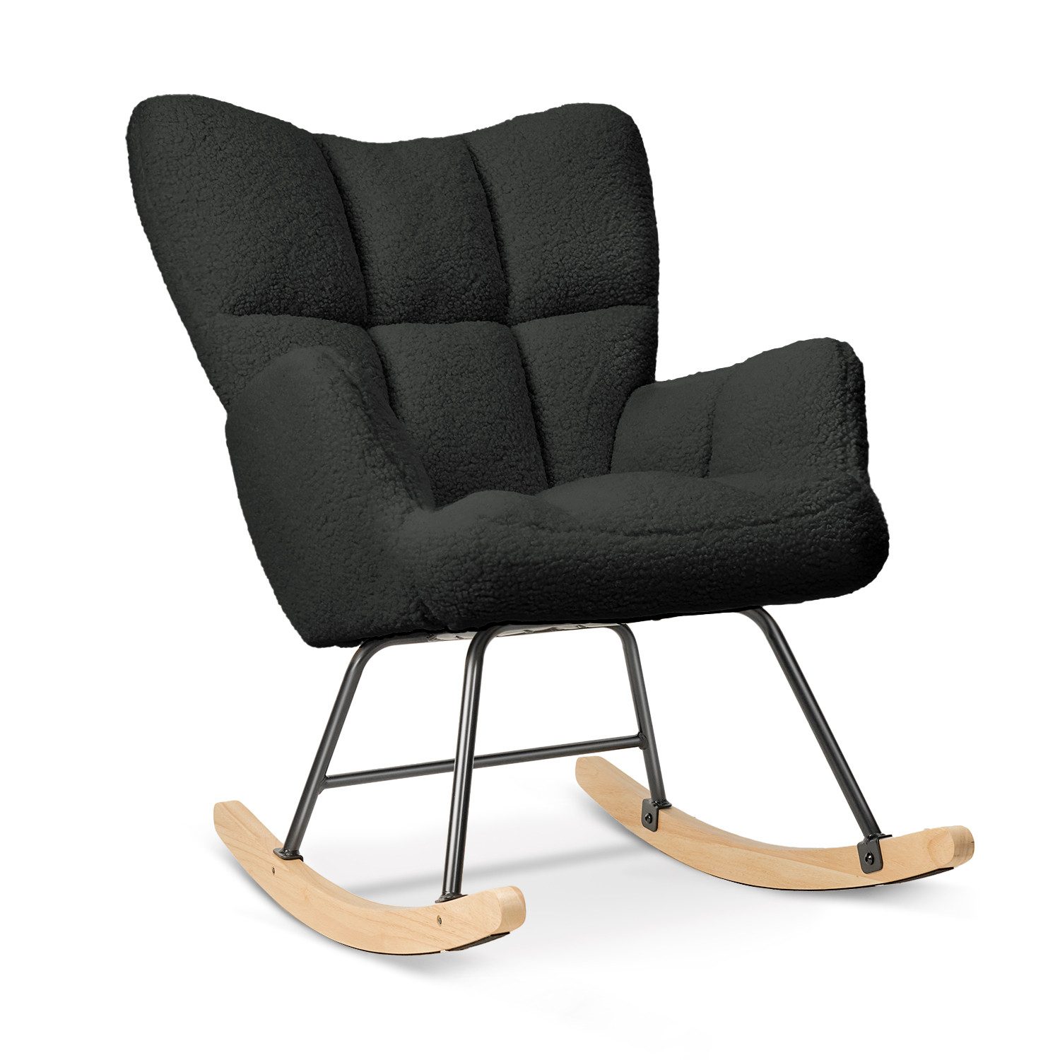 HawthyHome Schaukelstuhl gepolstert Relaxsessel für Wohnzimmer günstig online kaufen