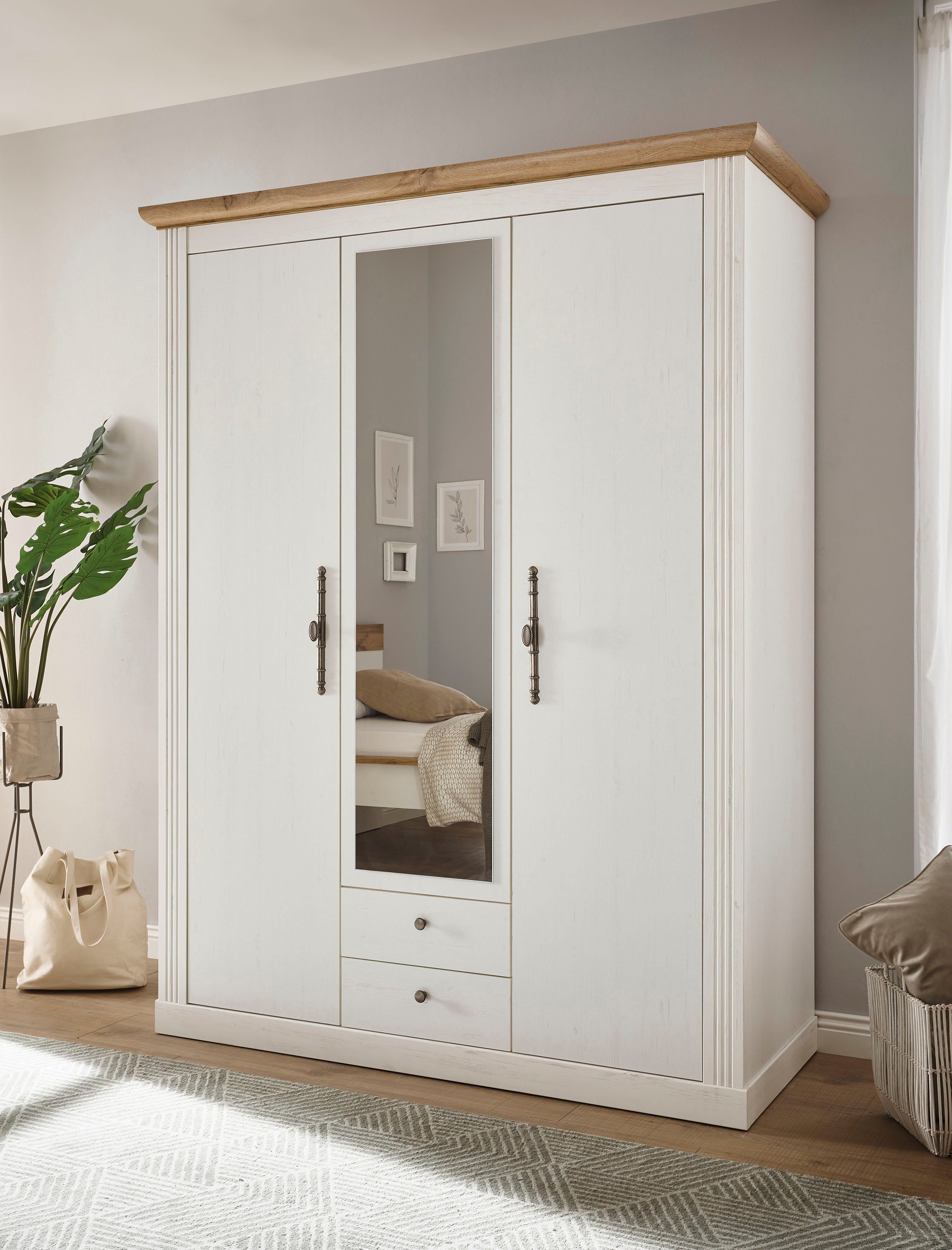 OTTO home Kleiderschrank WESTMINSTER Wäscheschrank in 2 Farben, Landhaussch günstig online kaufen