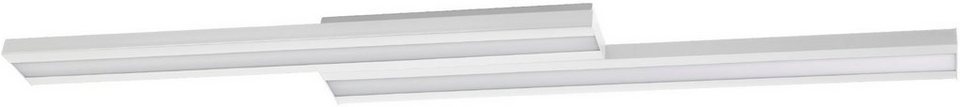 EGLO Deckenleuchte SALITERAS-Z, LED fest integriert, warmweiß - kaltweiß,  Deckenleuchte in weiß aus Stahl - 10,2W - warmweiß - kaltweiß