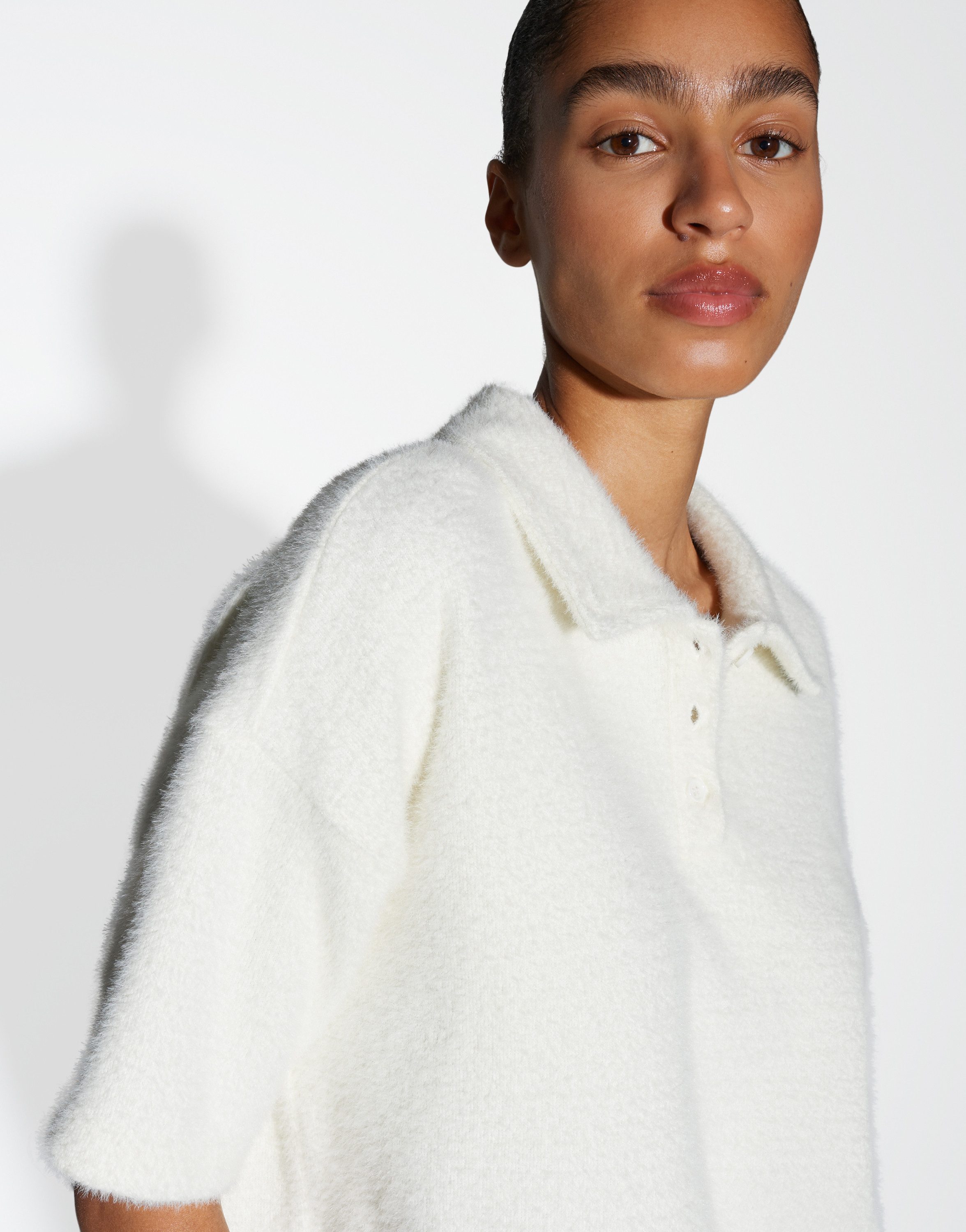 OPUS Sweatshirt GELUDI Loose aus flauschigem Effektgarn