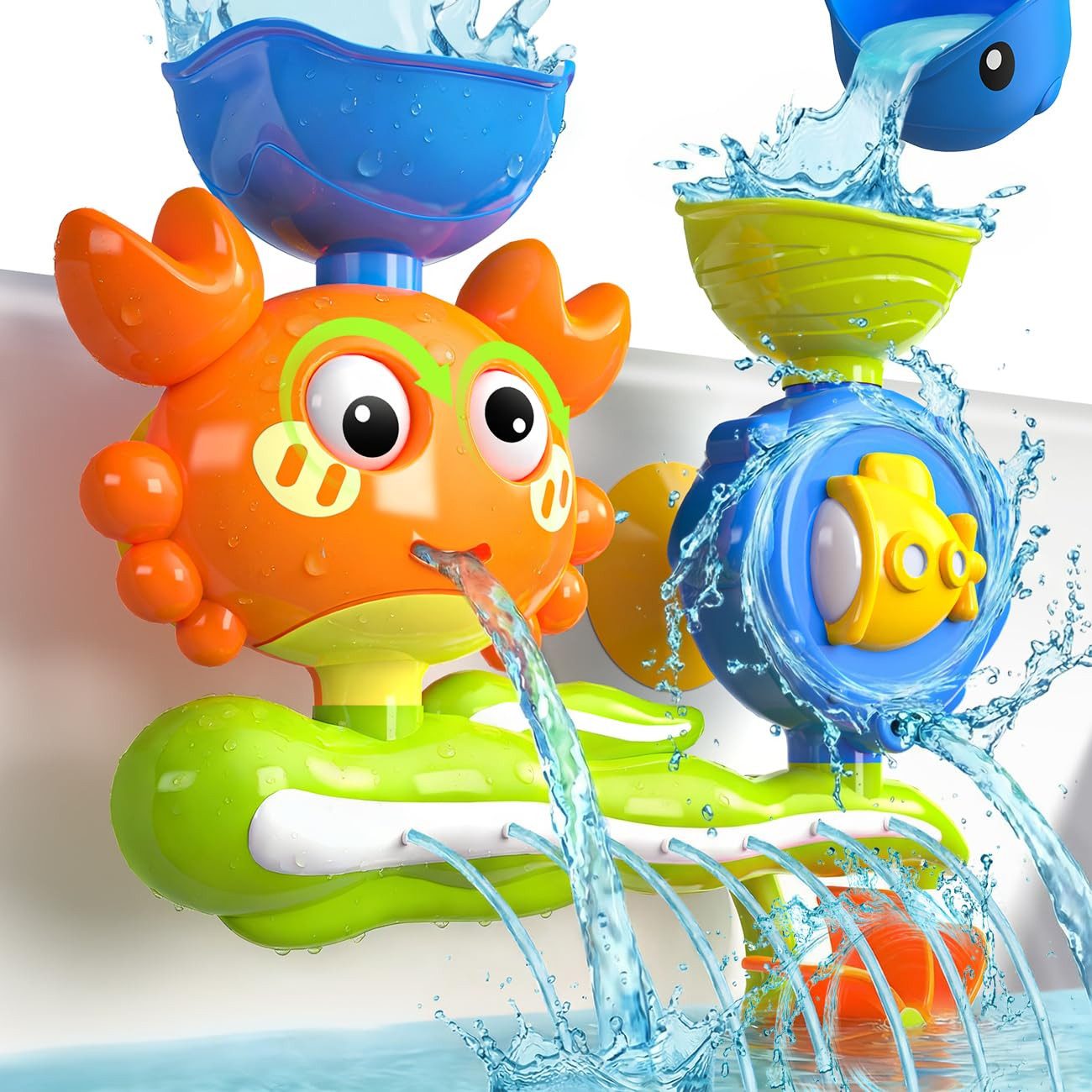 CLTYQ Badespielzeug Badespielzeug für Kinder,Wasserspiel-Krabbe,Lernspielzeug, Badewannenspielzeug & Outdoor,Geschenk für Junge Mädchen Geburtstag