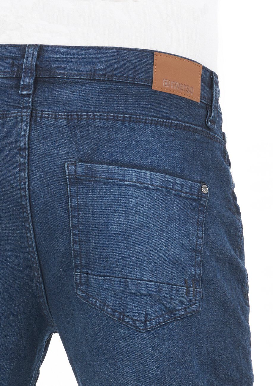 Denim Blue Hose (D233) mit Regular RIVChris Dark Jeanshose Straight-Jeans Herren Stretch riverso Fit Denim