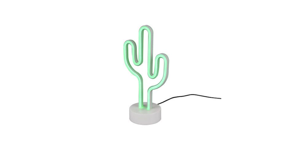 Reality Leuchten LED Tischleuchte Reality LED Tischleuchte Cactus 30 x 14 cm, Inkl. Leuchtmittel, Nicht dimmbar ohne Bewegungsmelder