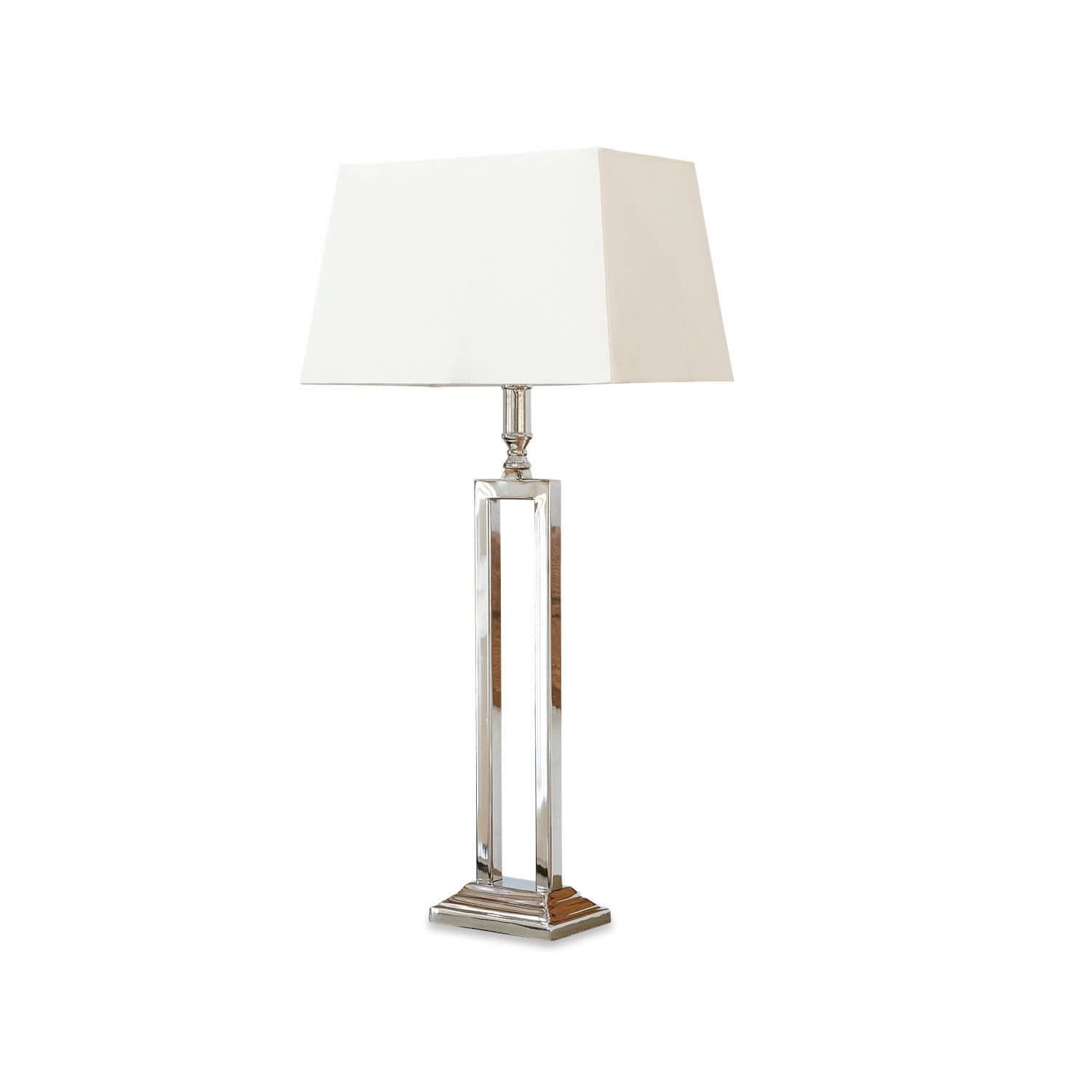 Mirabeau Tischleuchte Tischlampe Kinshaa creme/silber günstig online kaufen