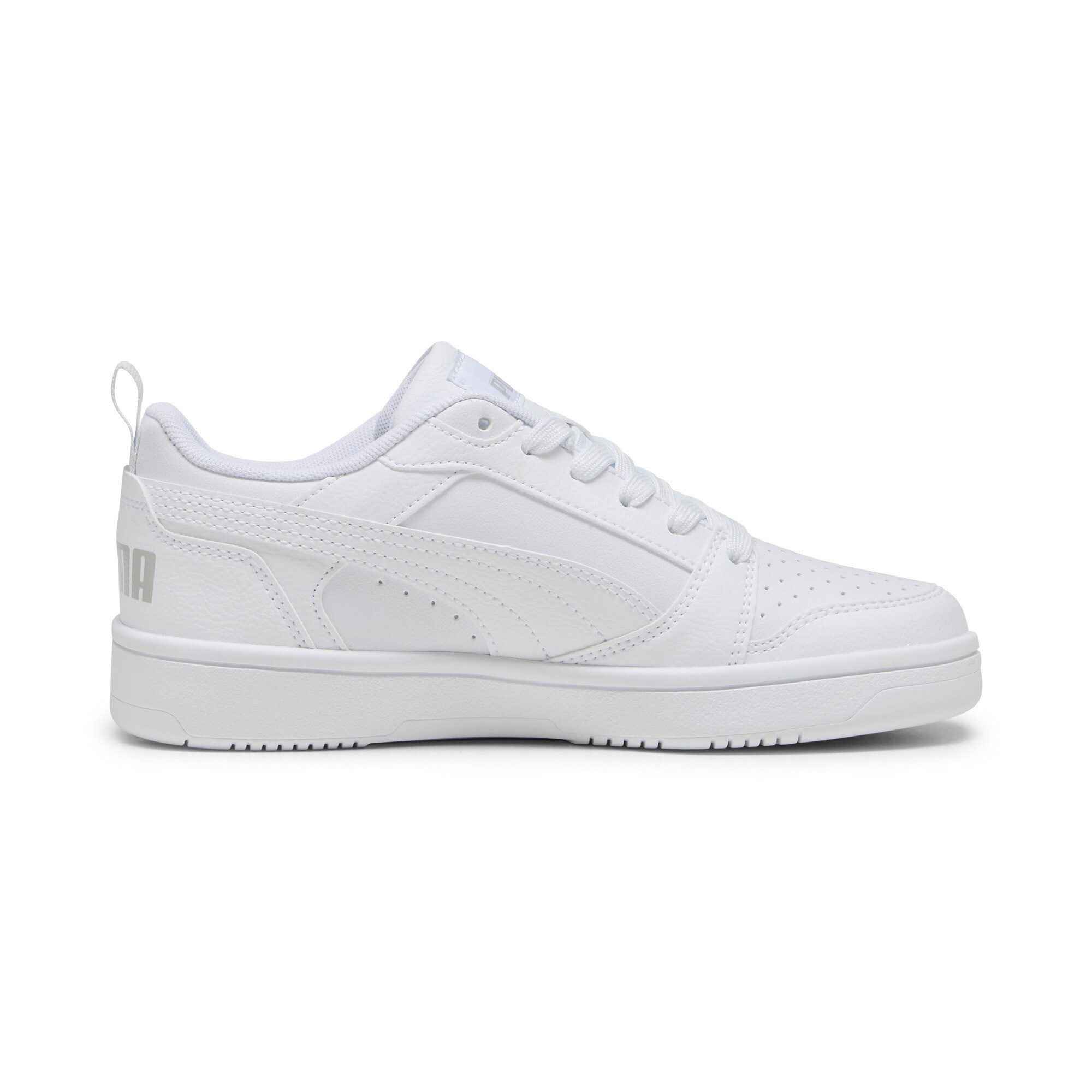 PUMA REBOUND V6 LO JR Sneaker mit Schnürverschluss, dämpfendes Fußbett, aus Synthetik