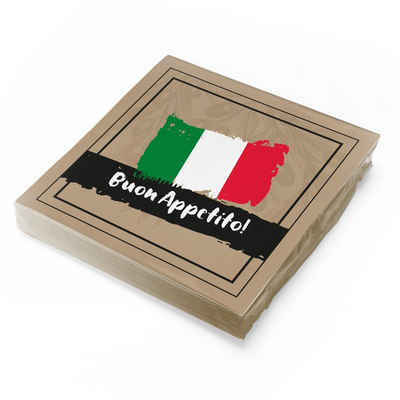 itenga Papierserviette itenga 20x Serviette Italienisch Buon Apetito Italien