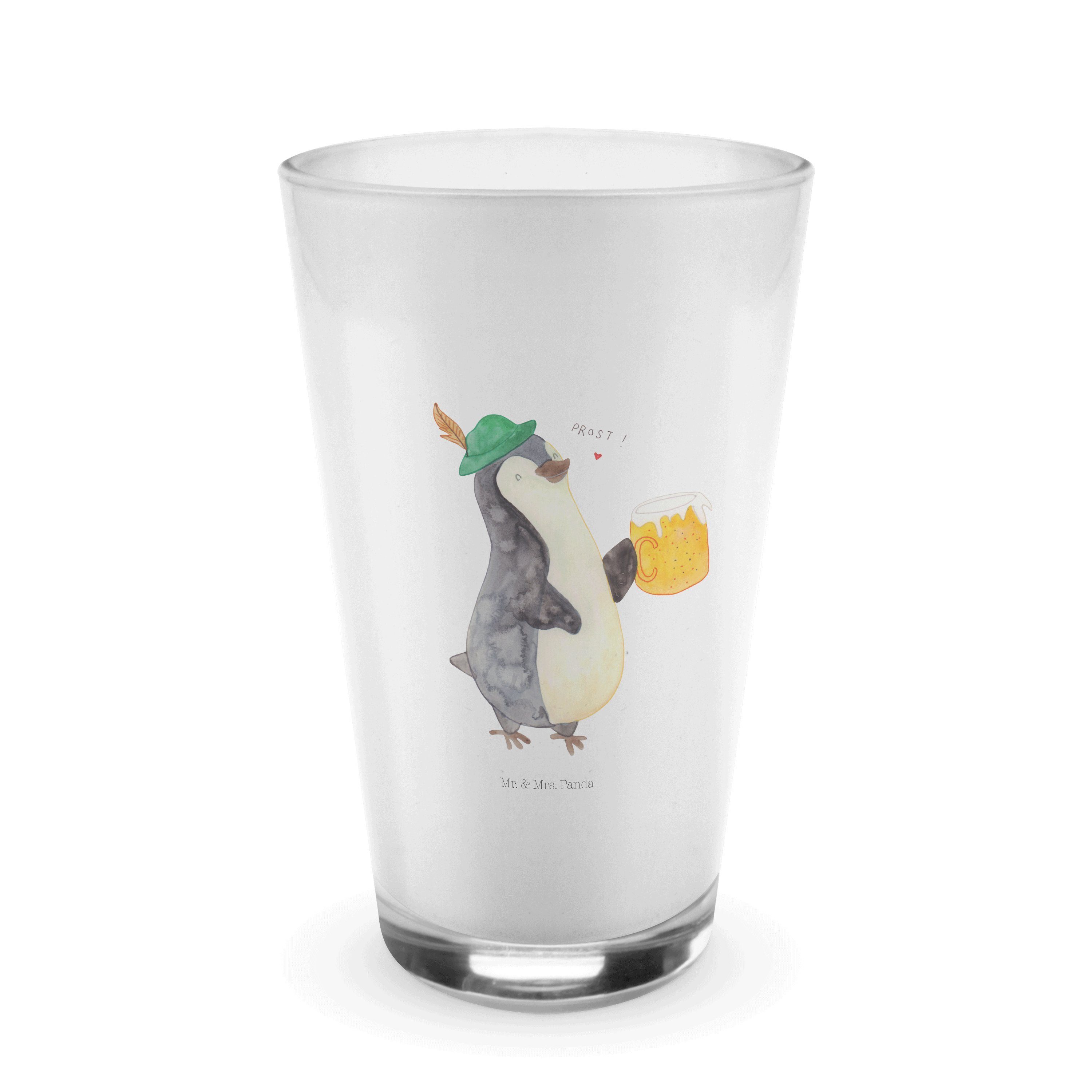 Mr. & Mrs. Panda Glas Pinguin Bier - Transparent - Geschenk, Oktoberfest, beschwippst, Capp, Premium Glas