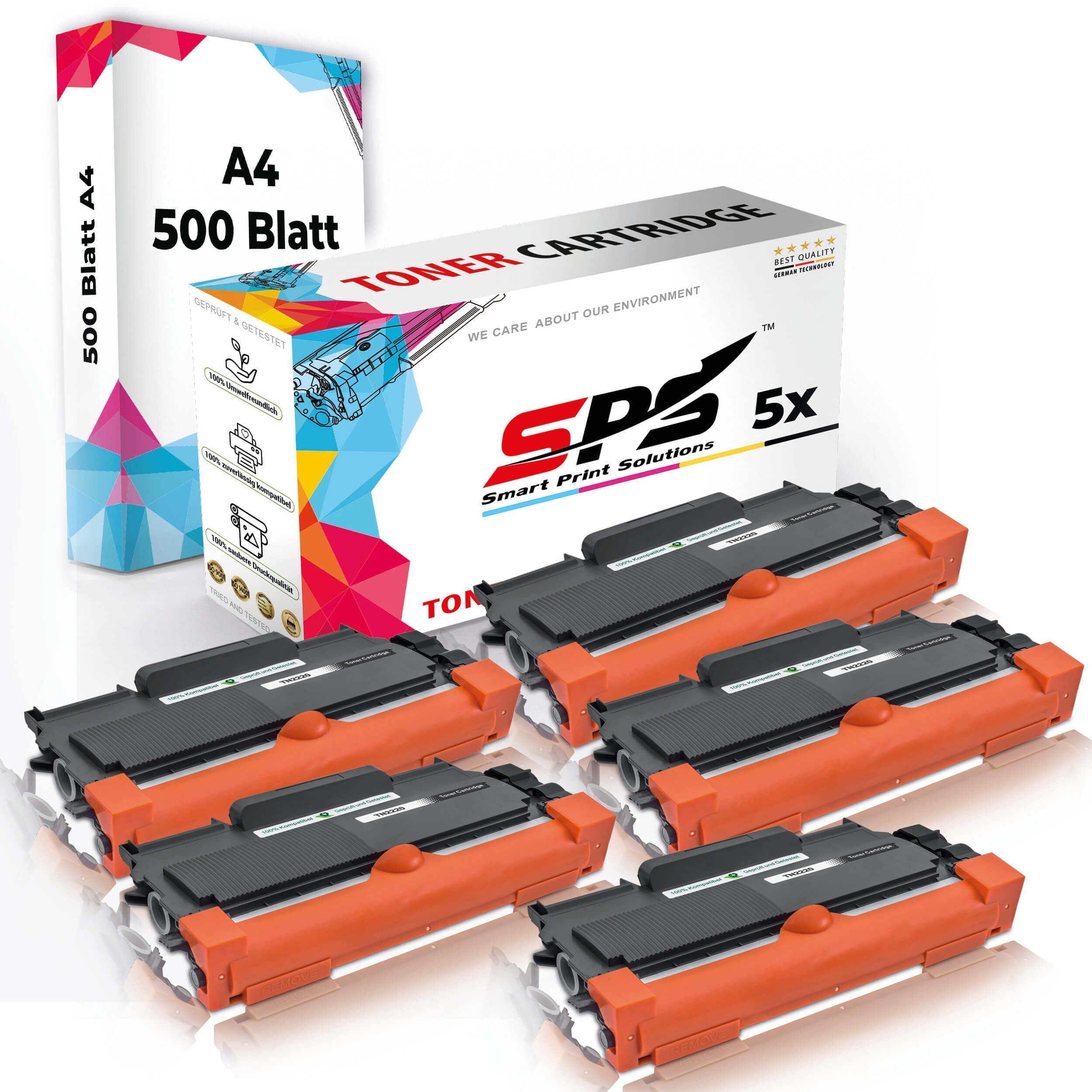 SPS Tonerkartusche Druckerpapier A4 + 5x Multipack Set Kompatibel für Brother HL-2240 DR, (6er Pack)