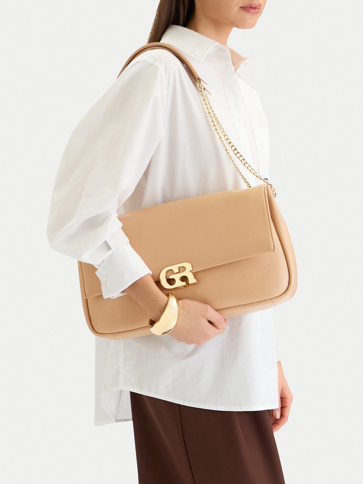 GINO ROSSI Handtasche Gino Rossi Damenhandtasche Beige Gino Rossi-EO-LX10267 Beige Ohne Farb