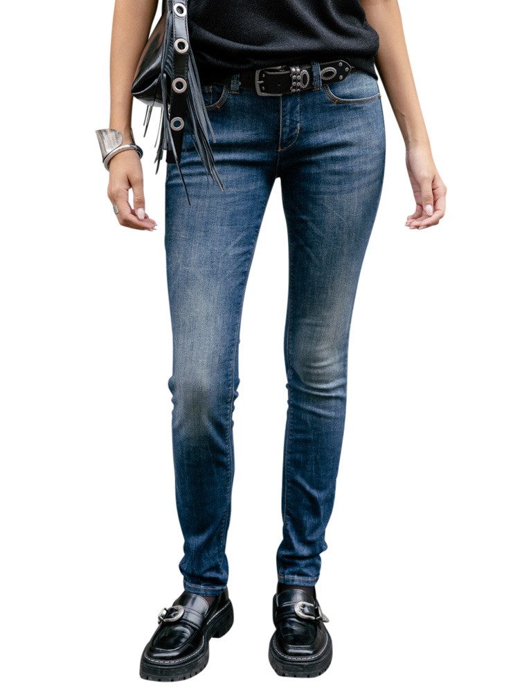 Freeman T. Porter Slim-fit-Jeans Angel slim stretch Denim fever Achtung - Gürtel und Tasche nicht im Lieferumfang - nur Dekoration!