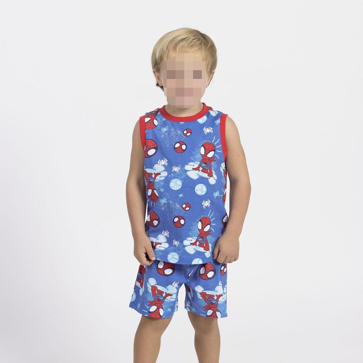 Spiderman Pyjama Spidey Schlafanzug Kinder Pyjama Hemd & Short 100% Baumwolle