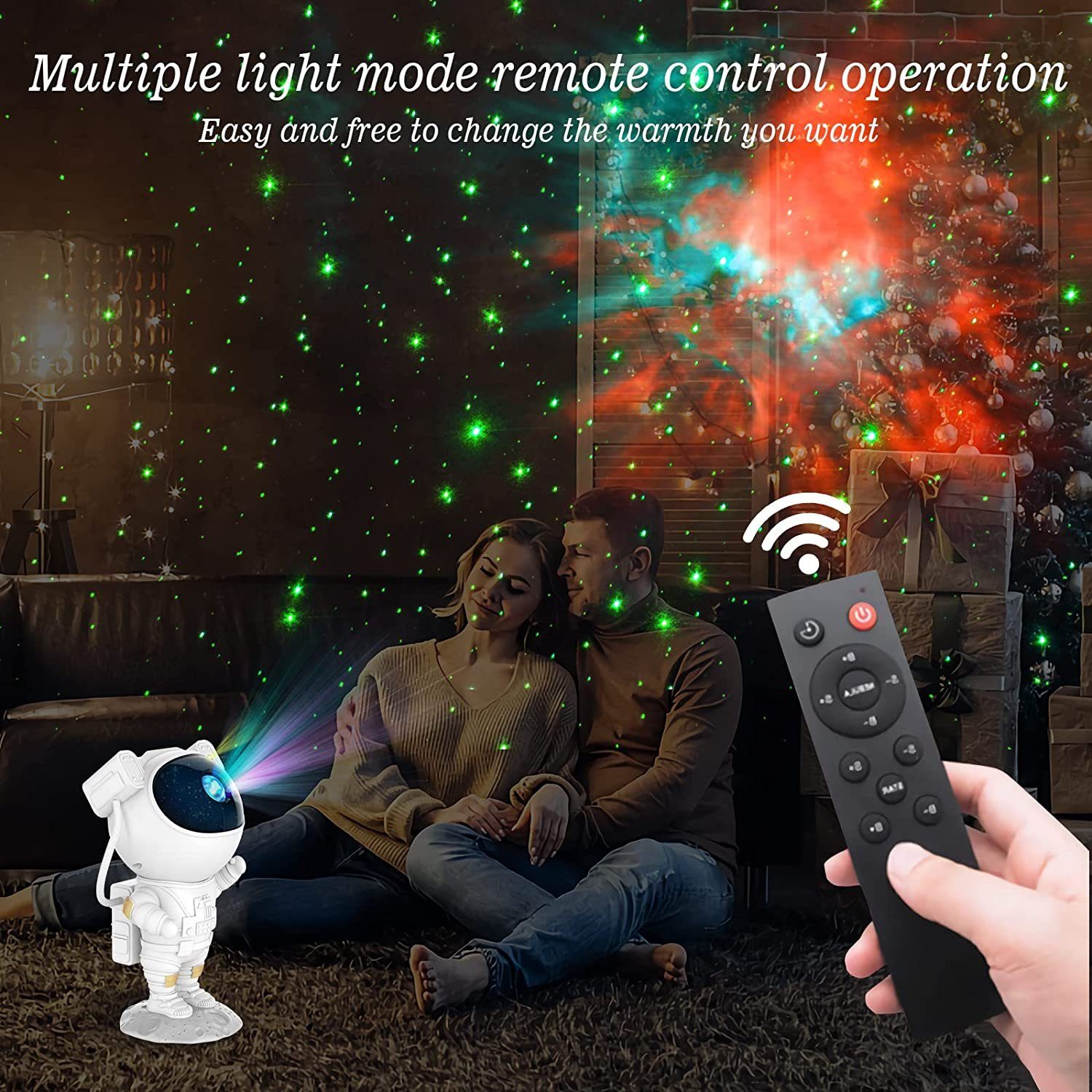 XDeer LED Nachtlicht LED Galaxy mit Für Projektor Projektor, Nachtlicht Schlafzimmer Astronaut LED Fernbedienung Timer Sternenhimmel