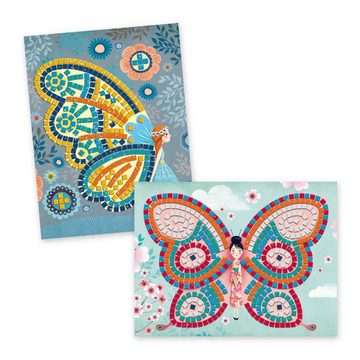 DJECO Kreativset Bastelset Mosaik Glitzer Schmetterlinge Kreativset Mosaiksteine