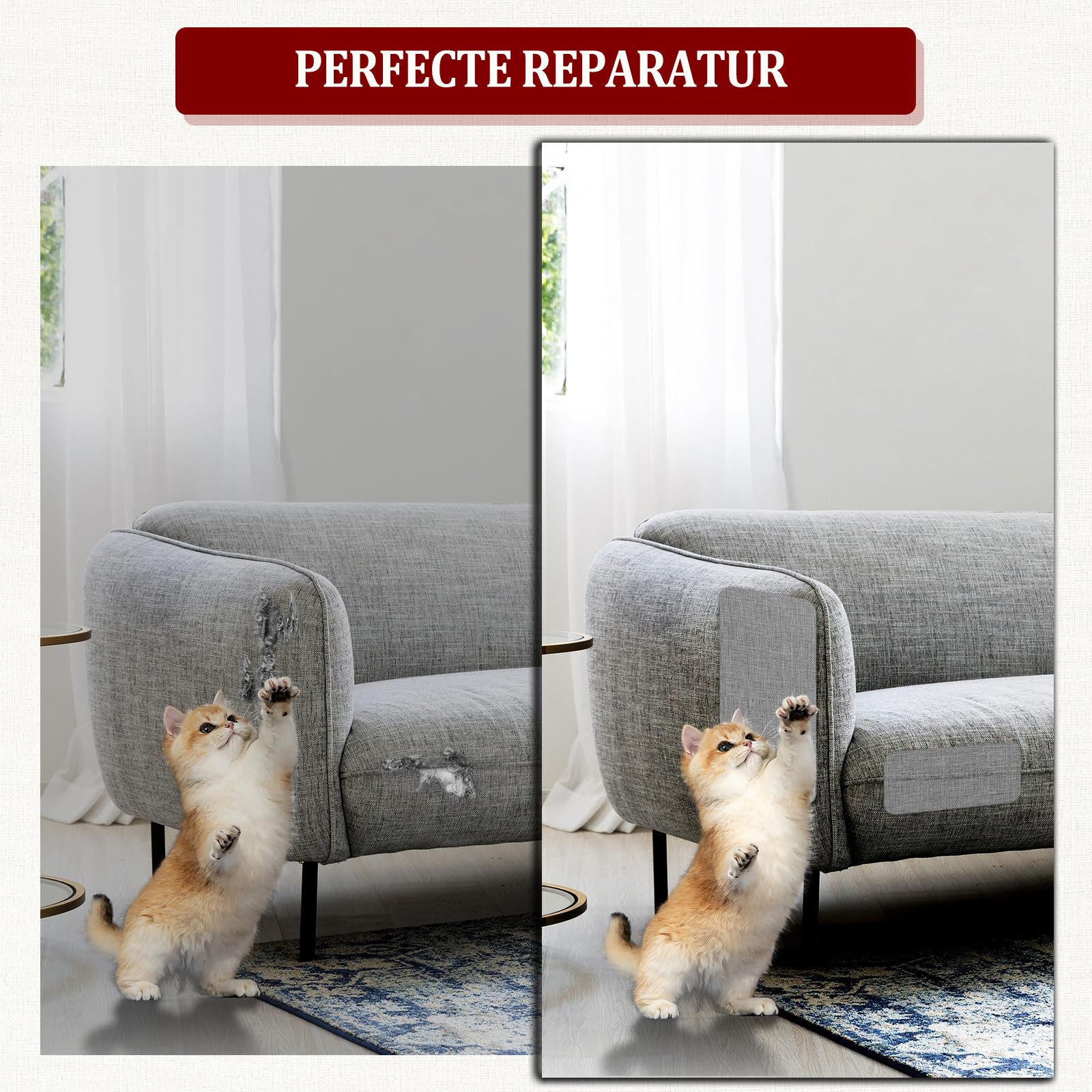 Thumbnail - Coonoor Stoff Selbstklebende Stoffreparatur-Patches, Reparatur von Leinen, selbstklebende Stoffpatches, geeignet für Sof...