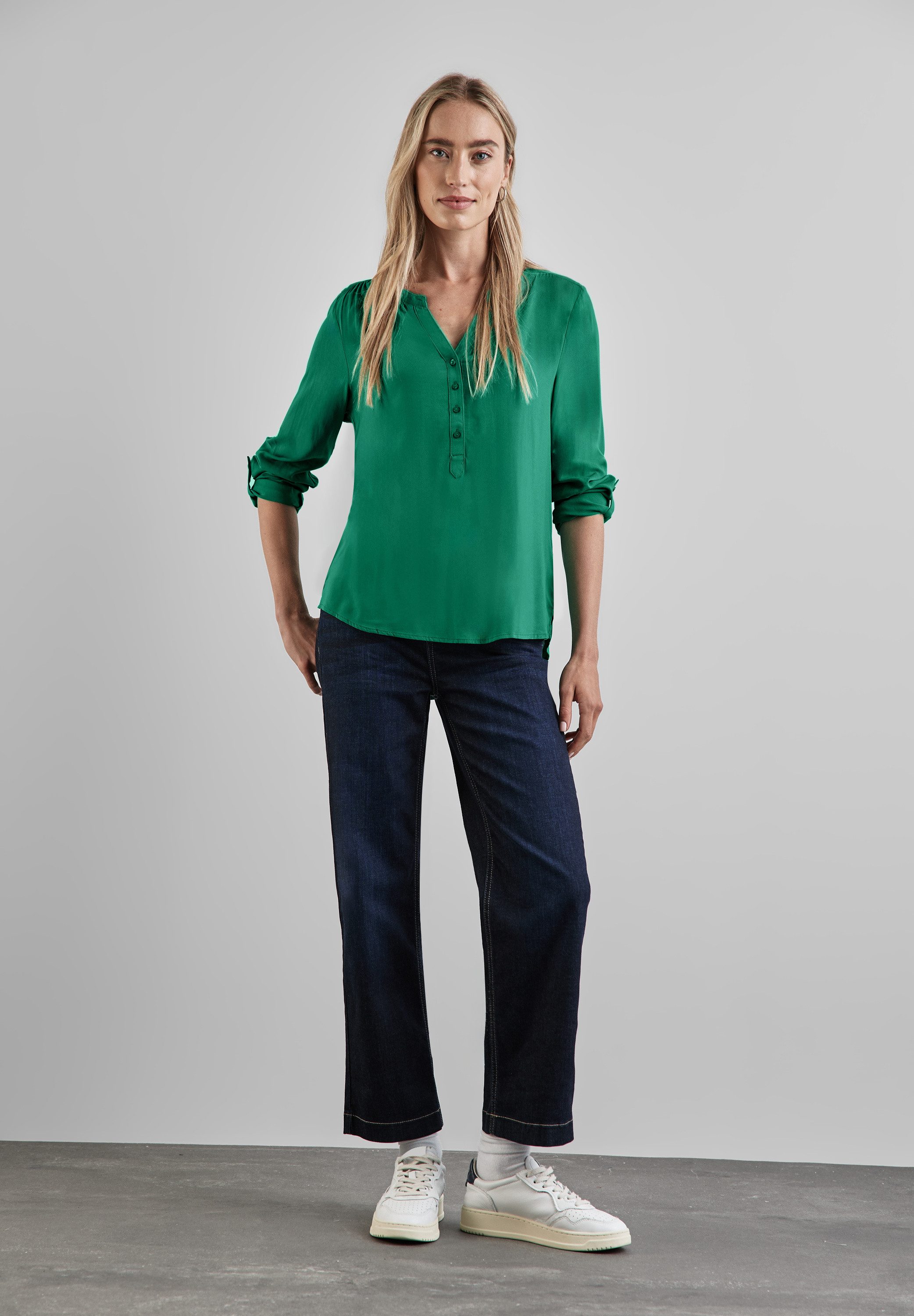 STREET ONE Langarmbluse aus softer Viskose