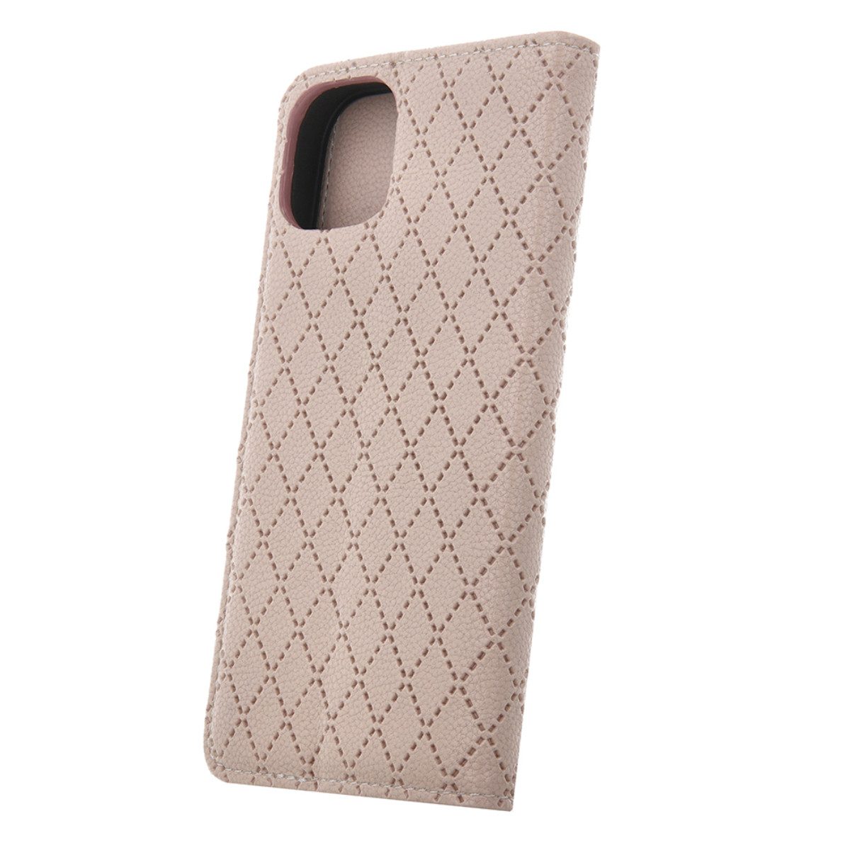 COFI 1453 Handyhülle Smart Caro für Samsung Galaxy A56 5G Beige Wallet Karomuster 6,7, Kariert mit Kartenfach und Standfunktion