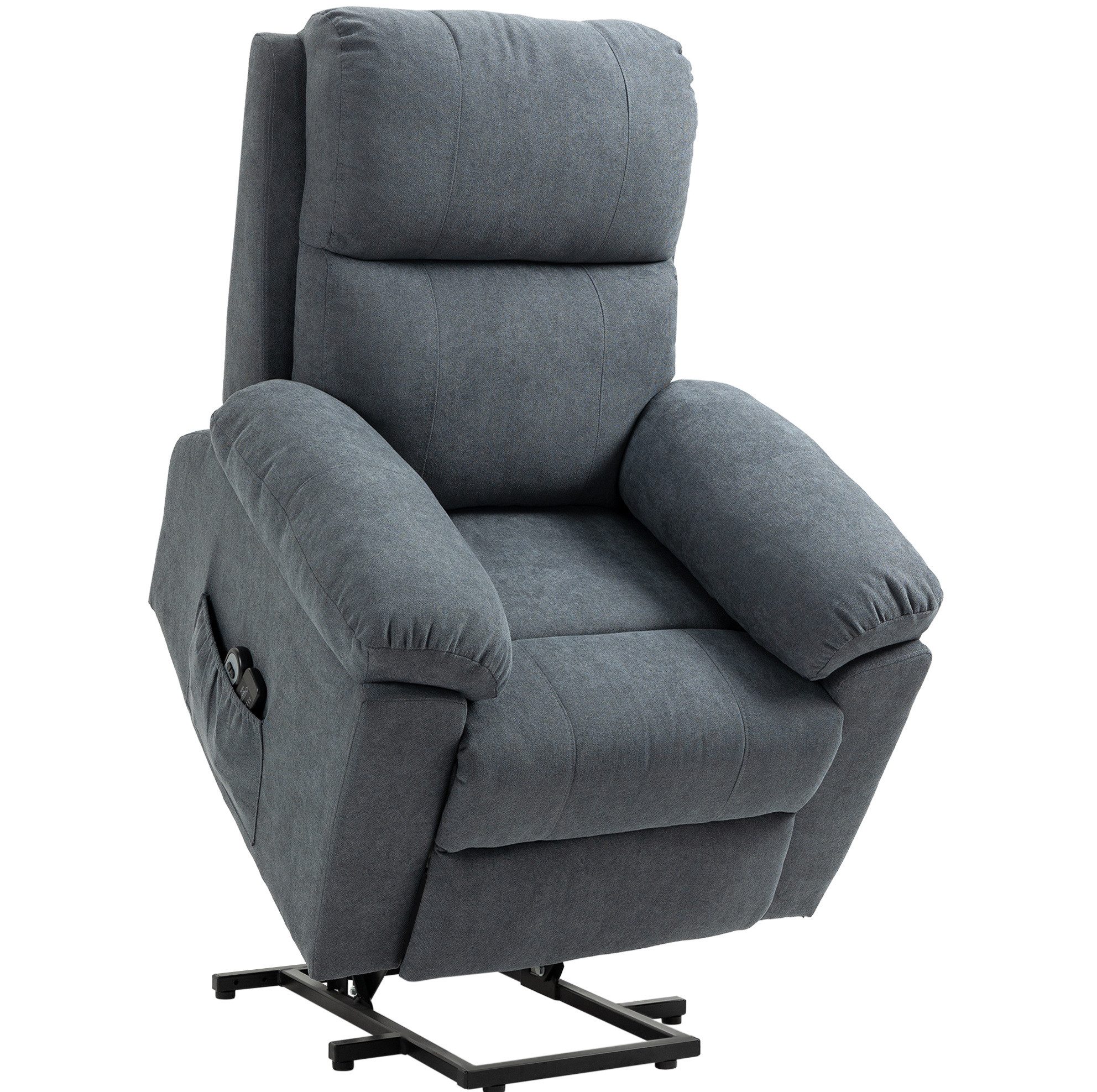Massagesessel Sessel mit Aufstehhilfe Pflegesessel elektrisch, Leinen