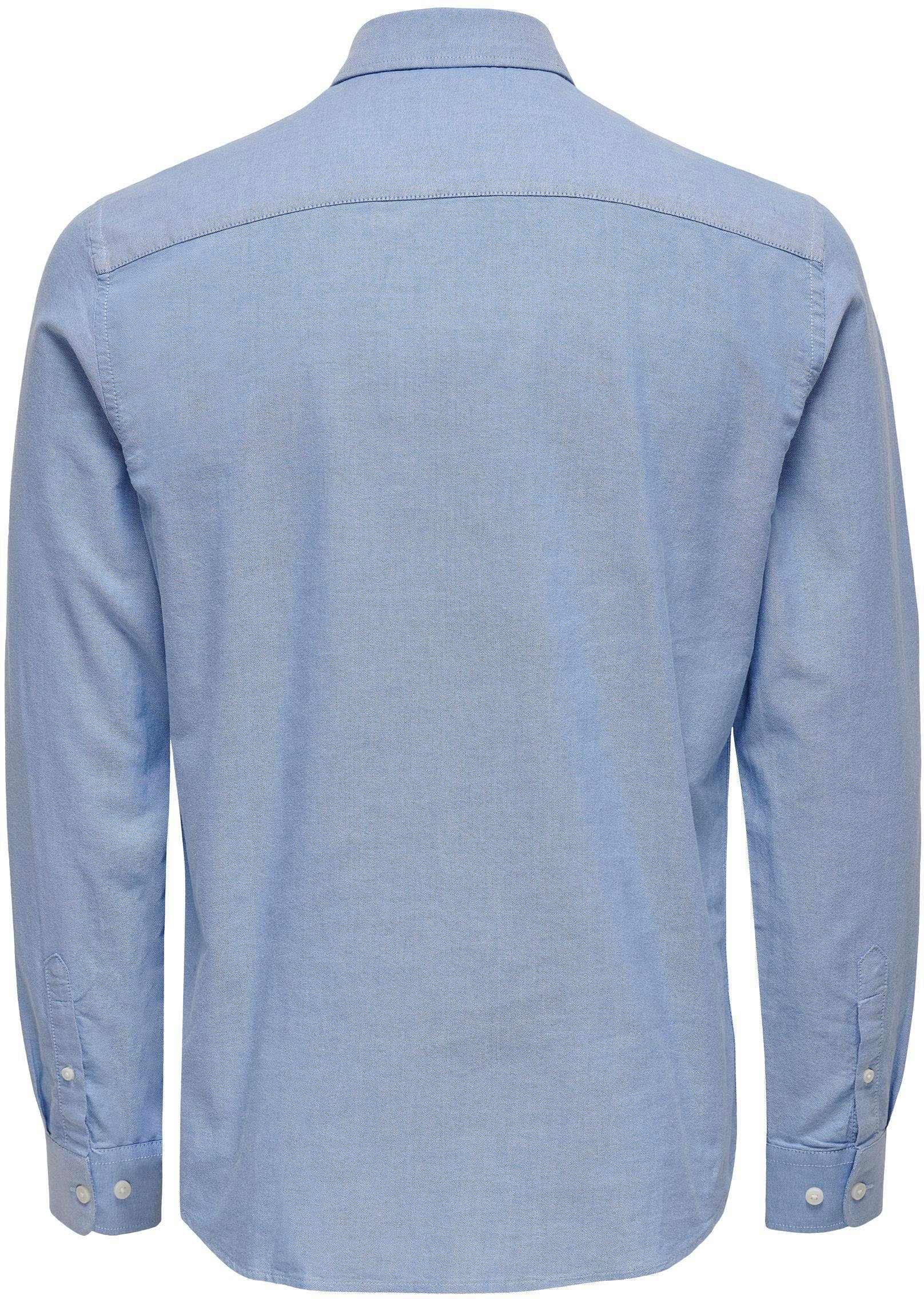 ONLY & SONS Langarmhemd ONSALVARO SLIM LS OXFORD SHIRT NOOS