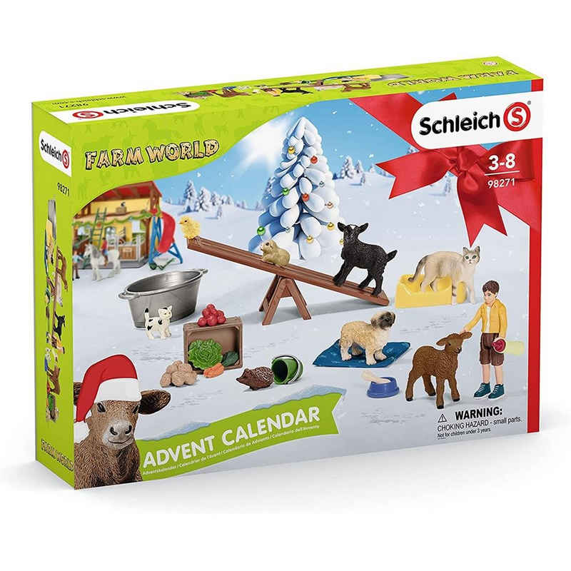 Schleich® Календари Farm World 2021, mit Tierfiguren und Zubehör, für Kinder ab 3 Jahren