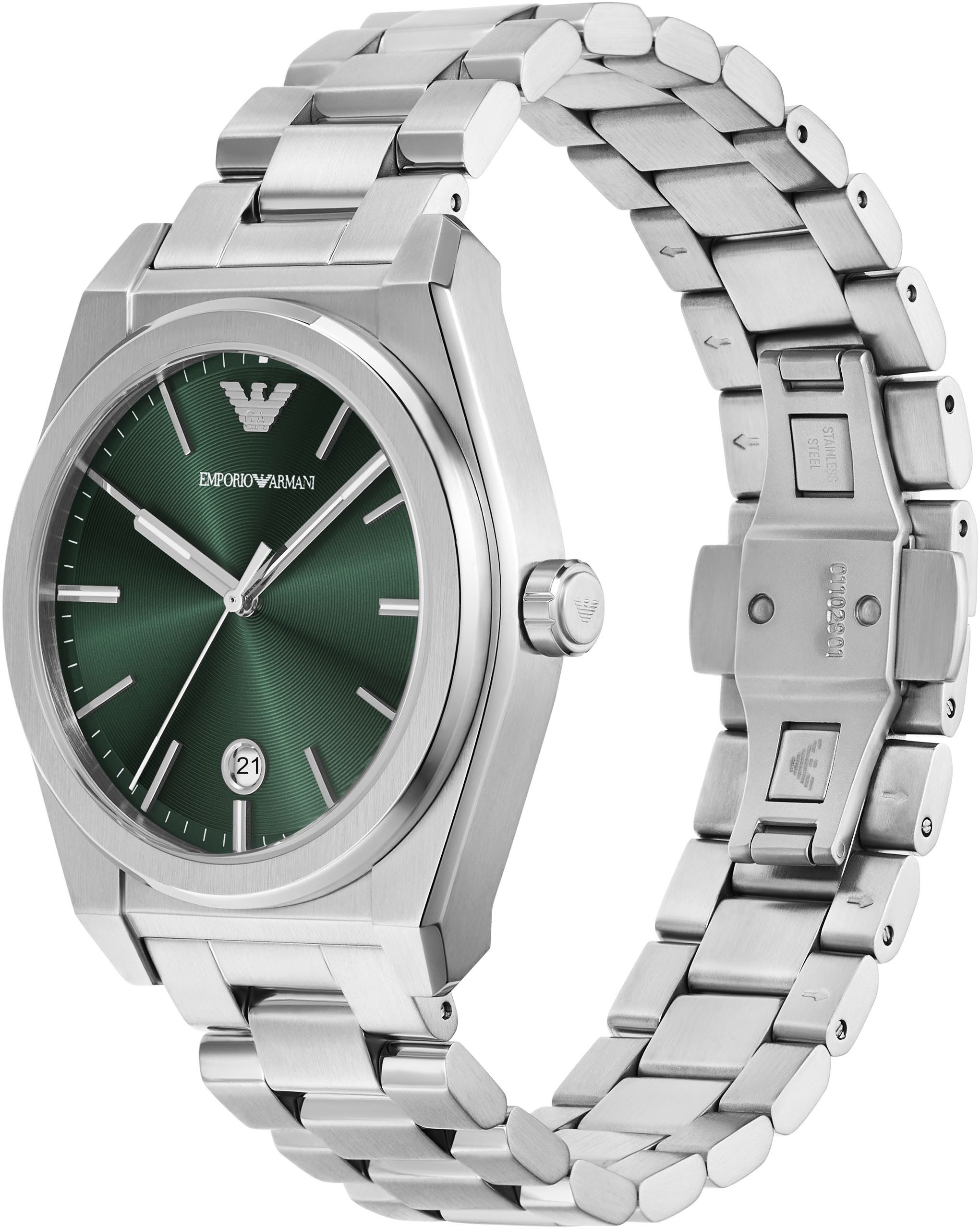Emporio Armani Quarzuhr AR11621, Armbanduhr, Herrenuhr, Edelstahlarmband, a günstig online kaufen