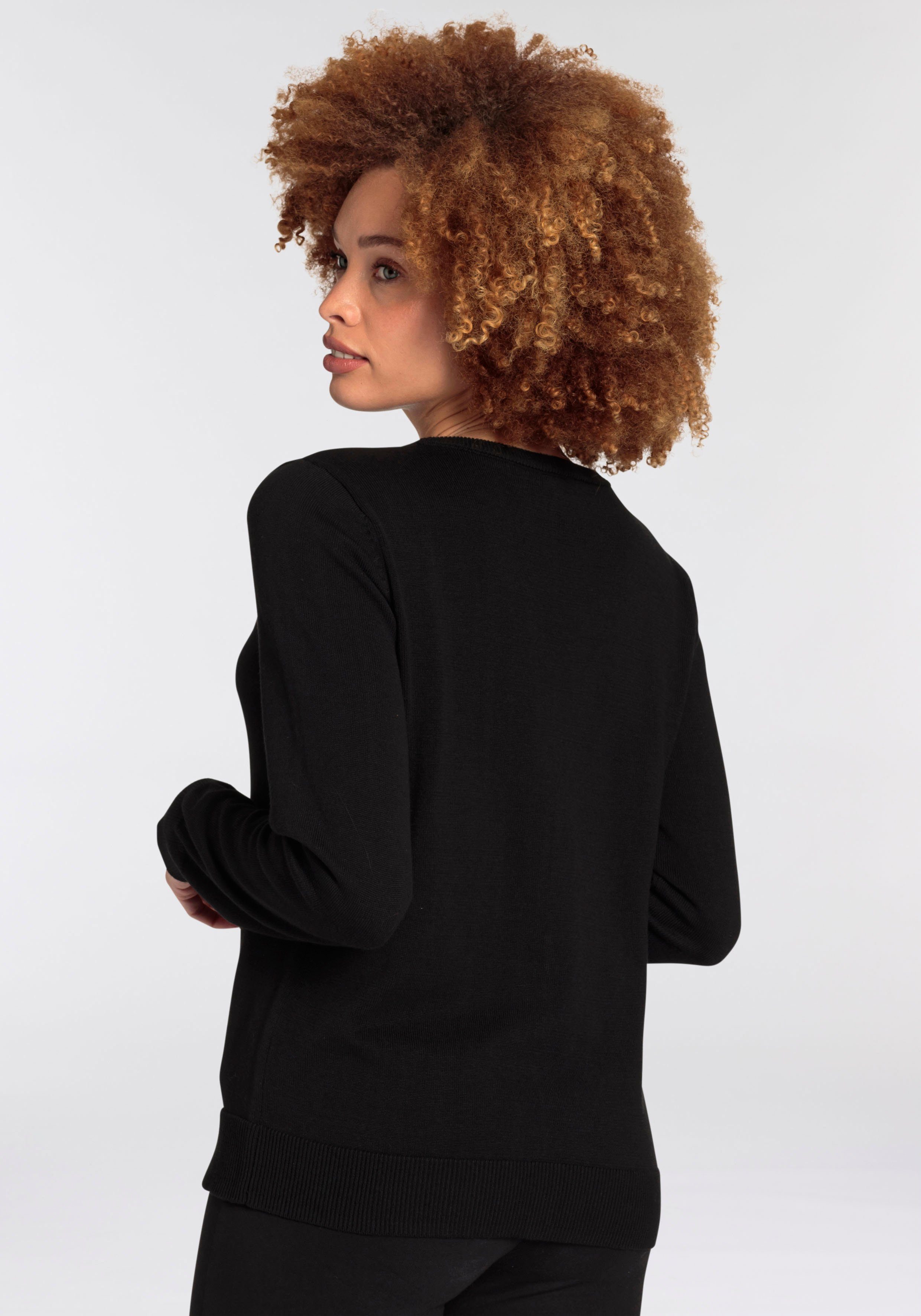 Flashlights Strickjacke leichter Übergangsstrick mit Knopfleiste