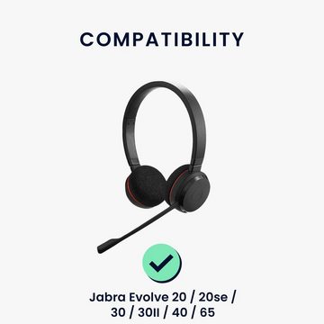 kwmobile 2x Ohr Polster für Jabra Evolve 20 / 20se / 30 / 30II / 40 / 65 Ohrpolster (Ohrpolster Kopfhörer - Kunstleder Polster für Over Ear Headphones)