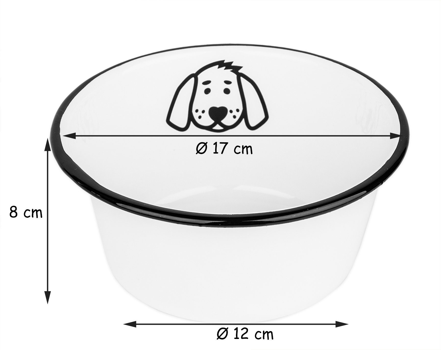 Ib Laursen Futternapf Laursen Fressnapf Hund 0444-11 Emaille 17cm Klein Futternapf Wassernap