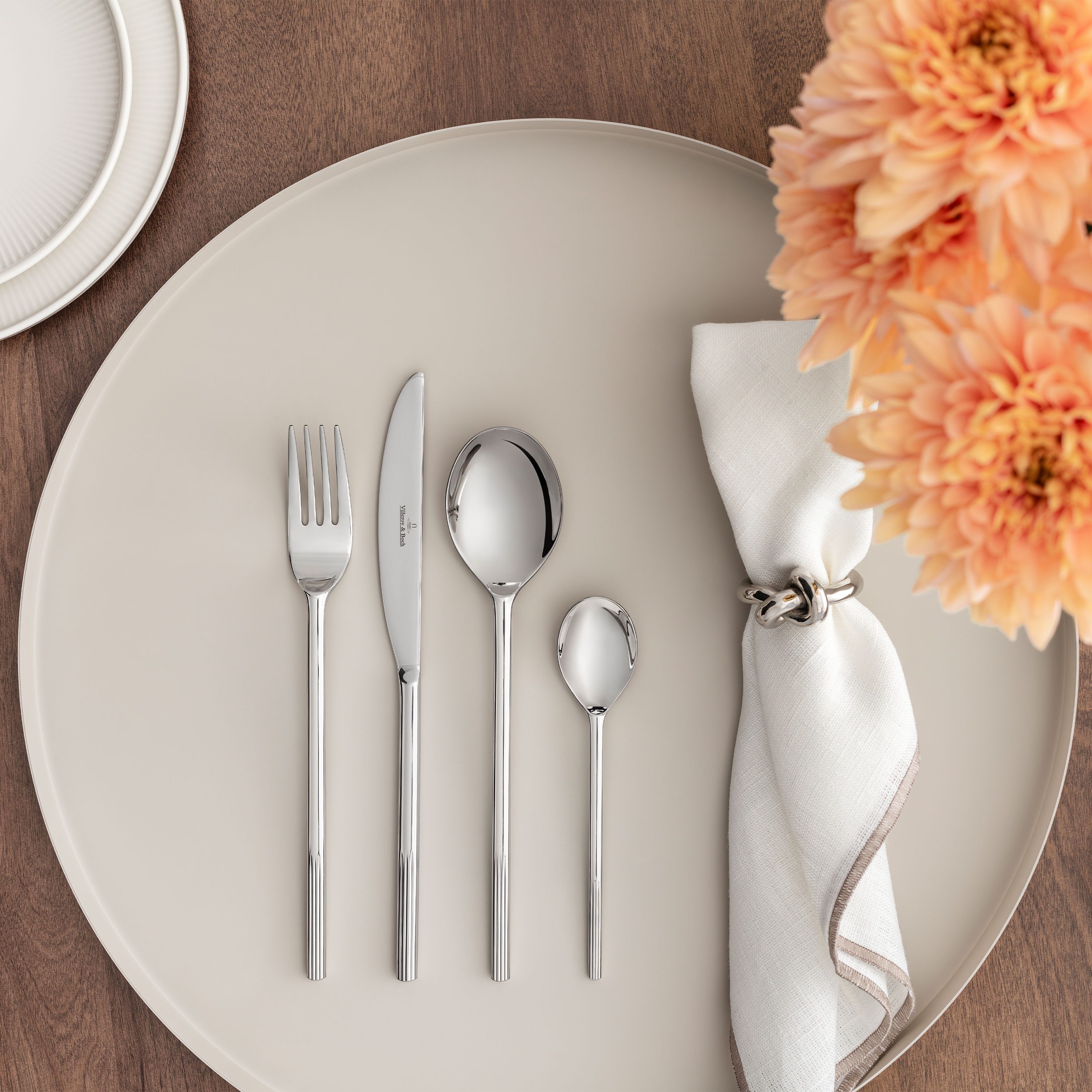 Villeroy & Boch Besteck-Set Afina Besteckset (24-tlg), 6 Personen, Edelstahl 18/10, Gefertigt aus hochglanzpoliertem Edelstahl