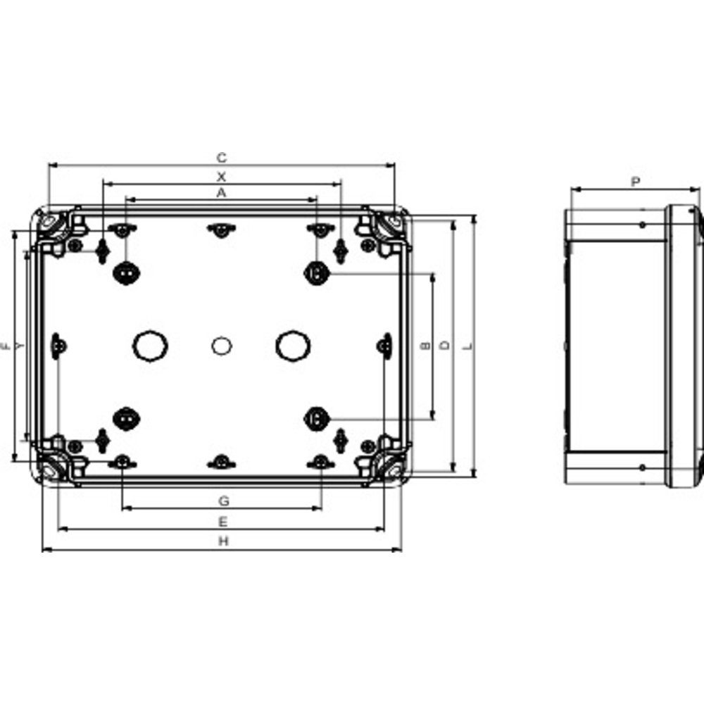 SCHNEIDER Schneider Electric NSYTBP885 PC-Gehäuse 89 x 89 x 54 Polycarbonat Lich Розеткиverteiler