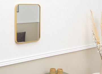Terra Home Wandspiegel Spiegel Metallrahmen Schminkspiegel 40x50 gold, Badezimmerspiegel Flurspiegel