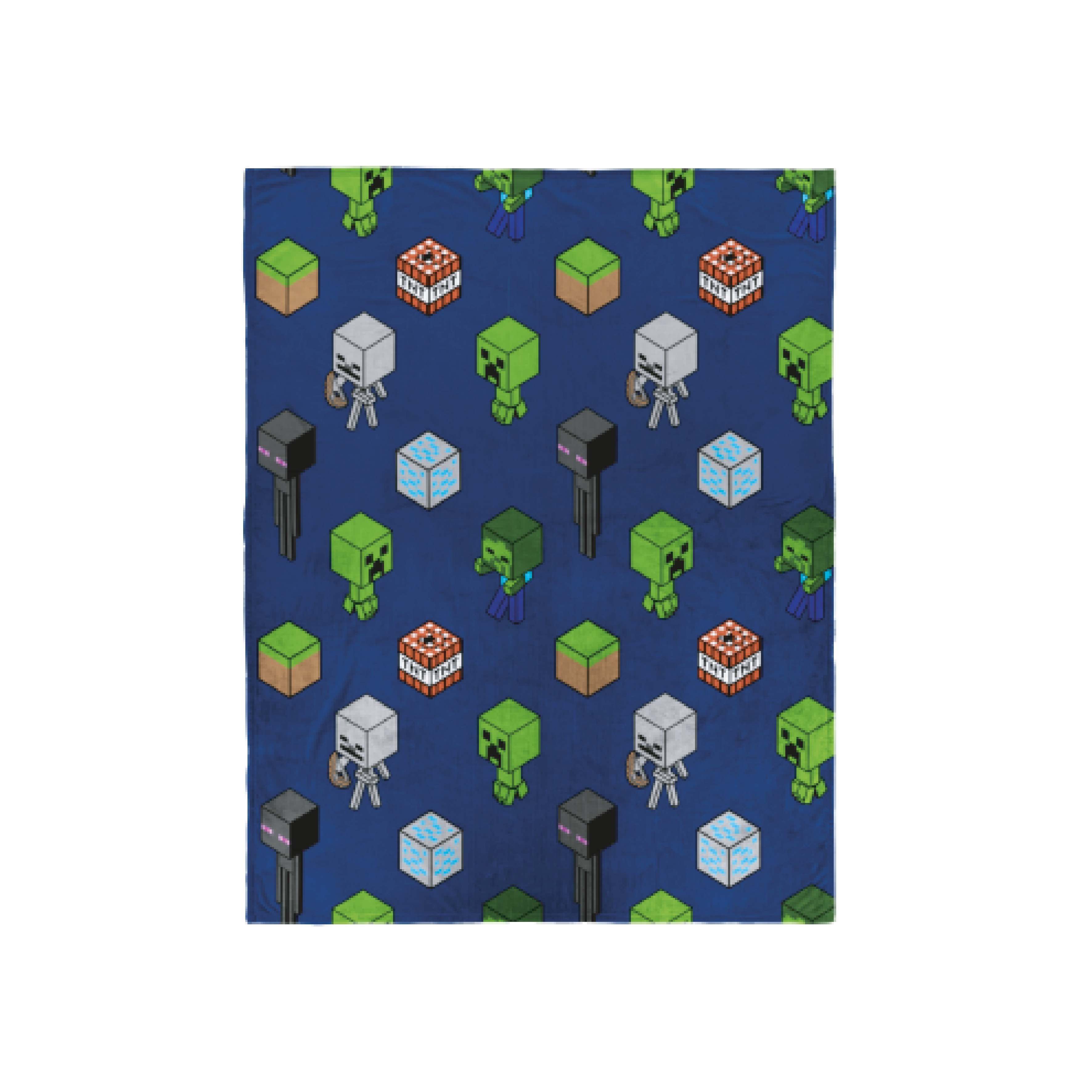 Kinderdecke Minecraft Coral Fleece Kuscheldecke 130 x 170 cm, Minecraft