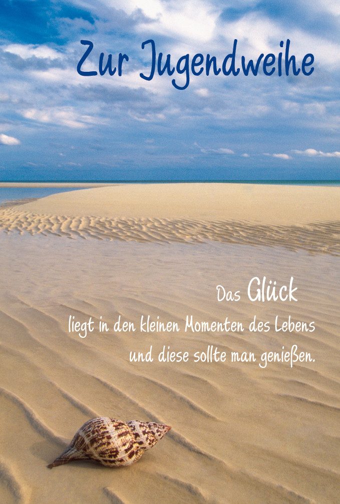 Grußkarten Jugendweihe - Glückwunschkarte im Format 11,5 x 17 cm mit