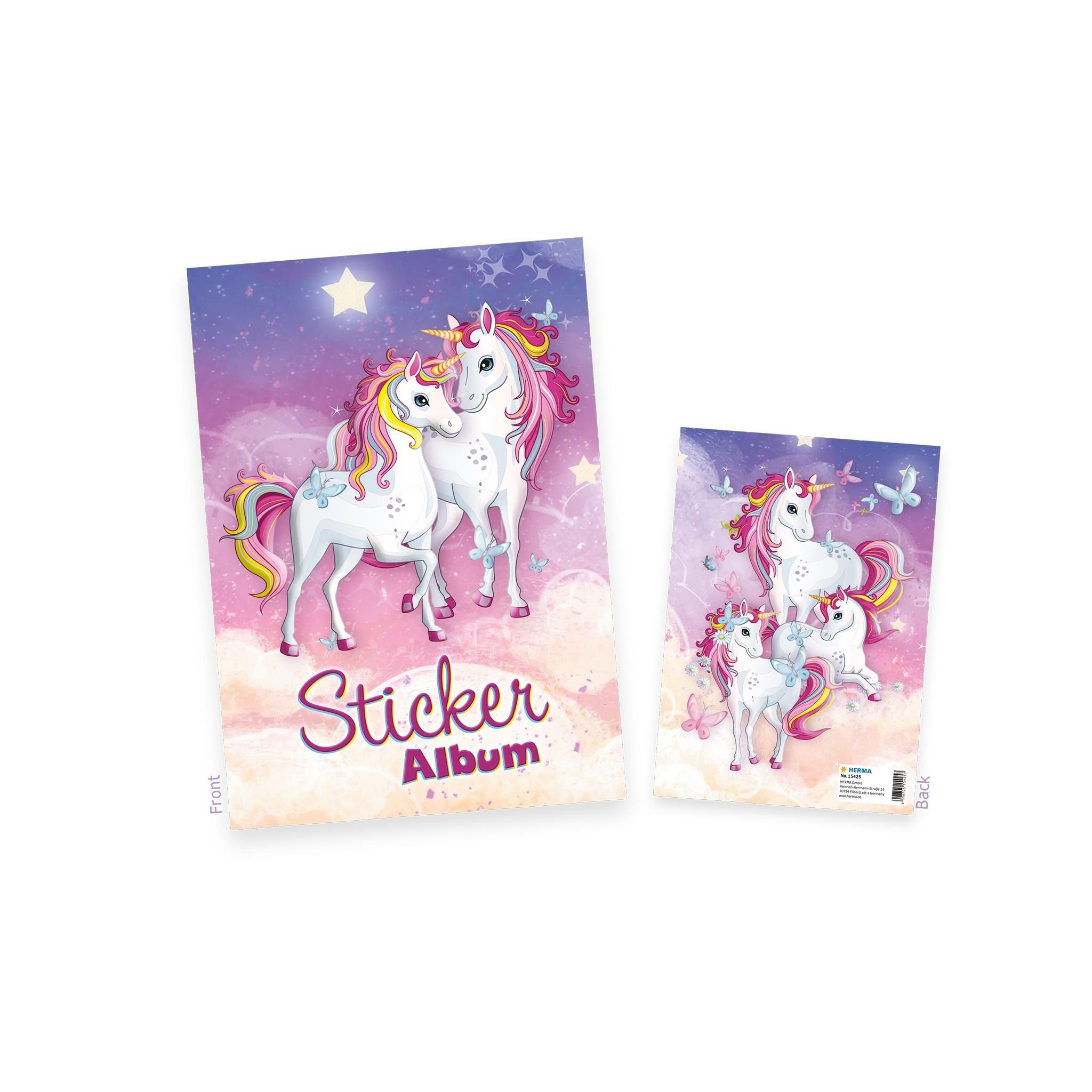 HERMA Stickerbuch Herma Sticker Sammelalbum 16 Seiten A5 Einhorn best Friends