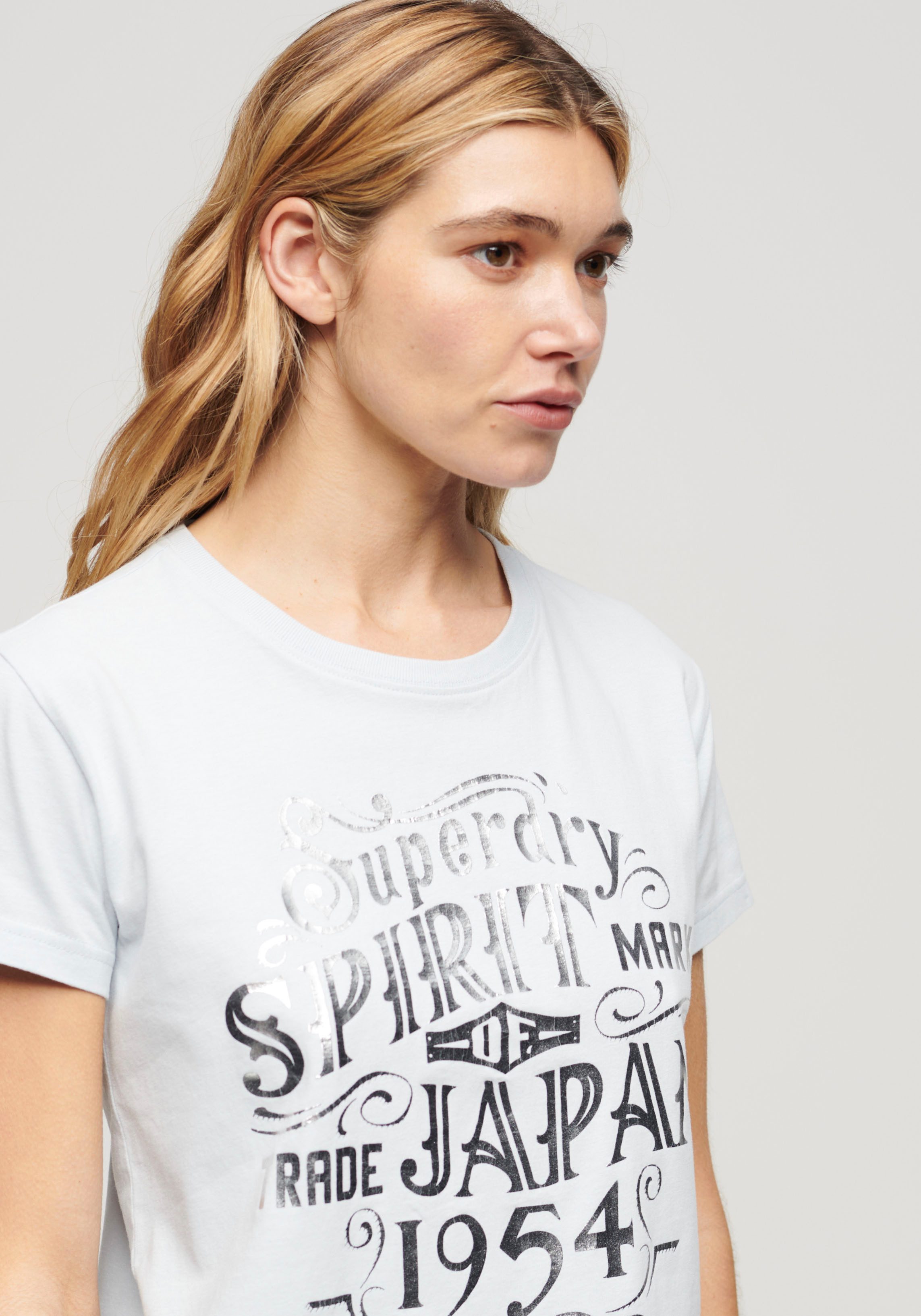 Superdry Print-Shirt FOIL WORKWEAR FITTED TEE günstig online kaufen