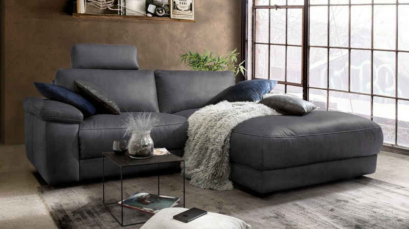 KAWOLA Ecksofa LOLA, Sofa Stoff od. Leder, Recamiere rechts od. links, versch. Кольора(ів)