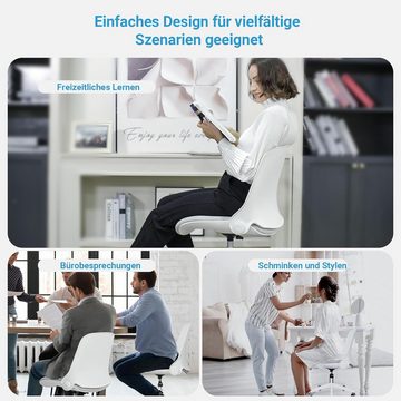 BASETBL Bürostuhl Stoff Drehstuhl, Schreibtischstuhl mit klappbarer Rückenlehne, Platzsparend Klappbar, Stuhl mit Rollen, höhenverstellbar