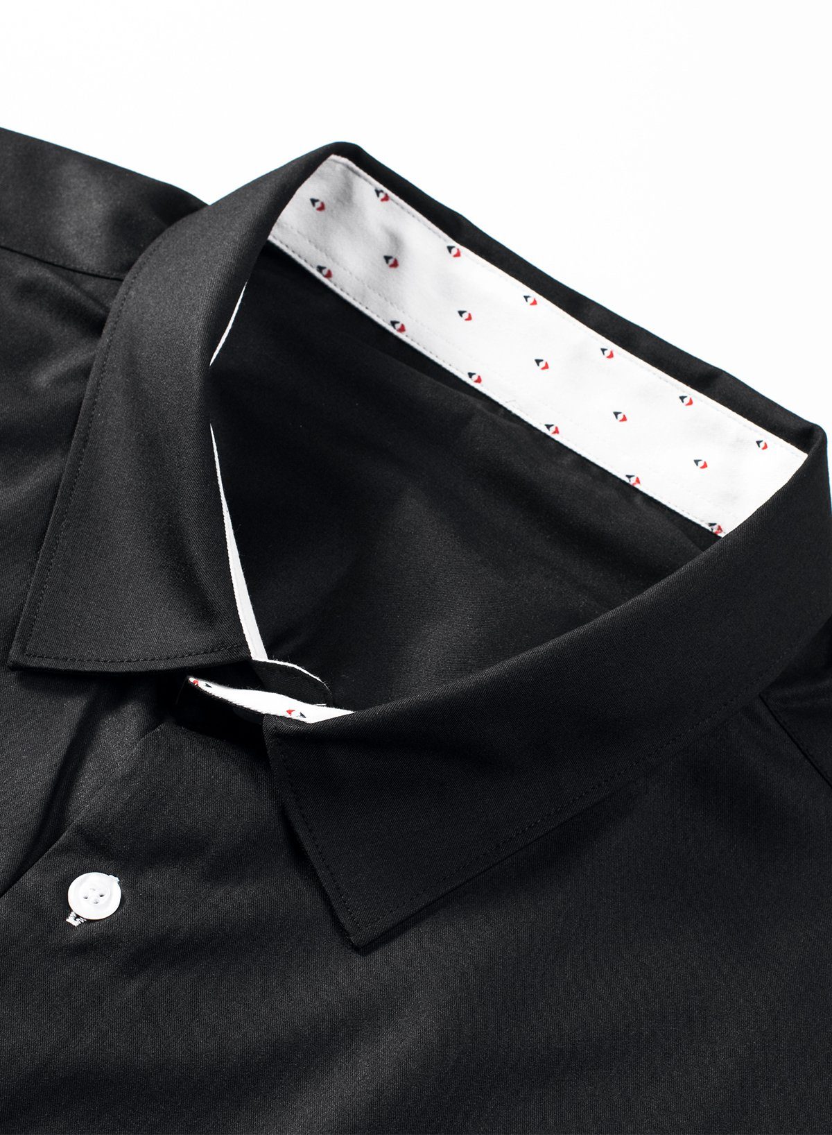JMIERR Businesshemd Businesshemd Langarm Casual Herrenhemden Uni Schwarz Regular Kentkragen Freizeithemd Langarm S-2XL Anzug Für