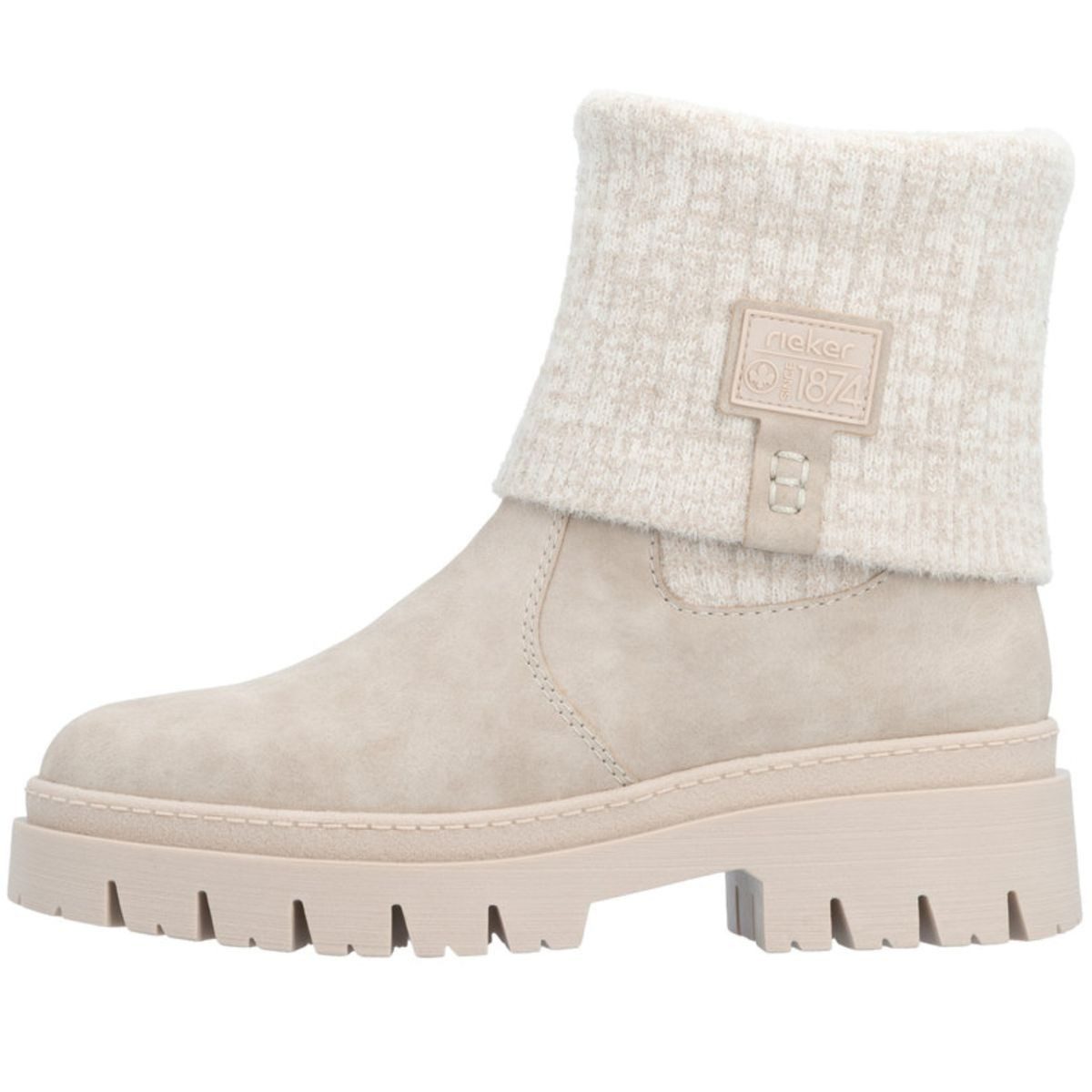 Rieker Z9450-60 Stiefelette Winterstiefelette mit markantem Strickkragen – Bild 3 von 5