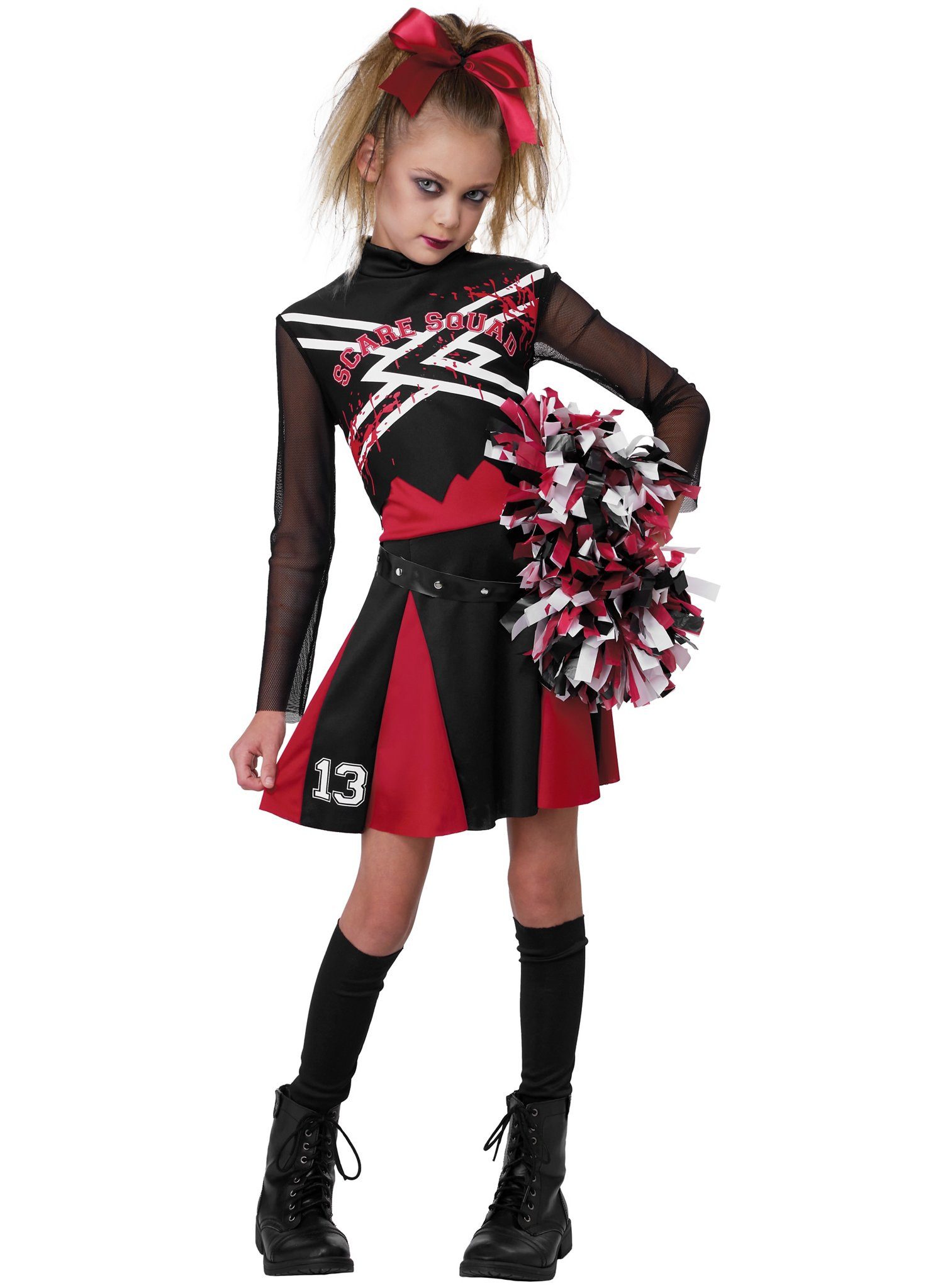 Metamorph Kostüm Scare Squad Cheerleader Kostüm für Kinder, Hier wird der Horror sportlich genommen!