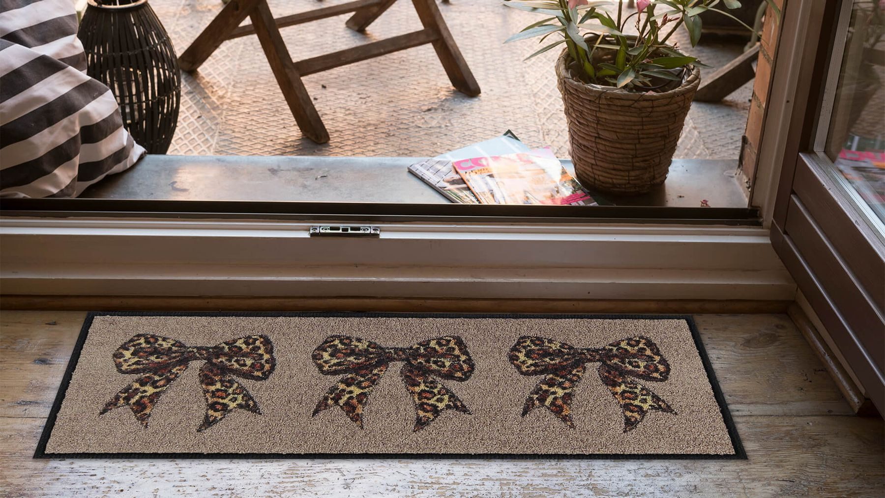 Salonloewe Fußmatte Fußmatte 30x75 Iconic Ribbon beige, Eingangsmatte norma günstig online kaufen